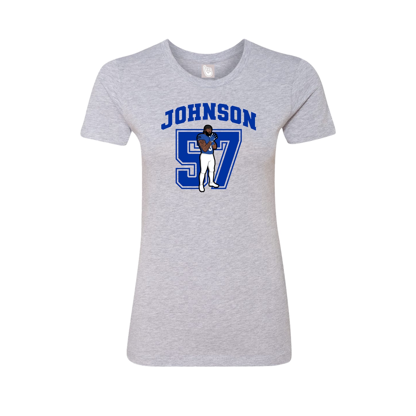 Fitted Women's Tee — Number in Grey