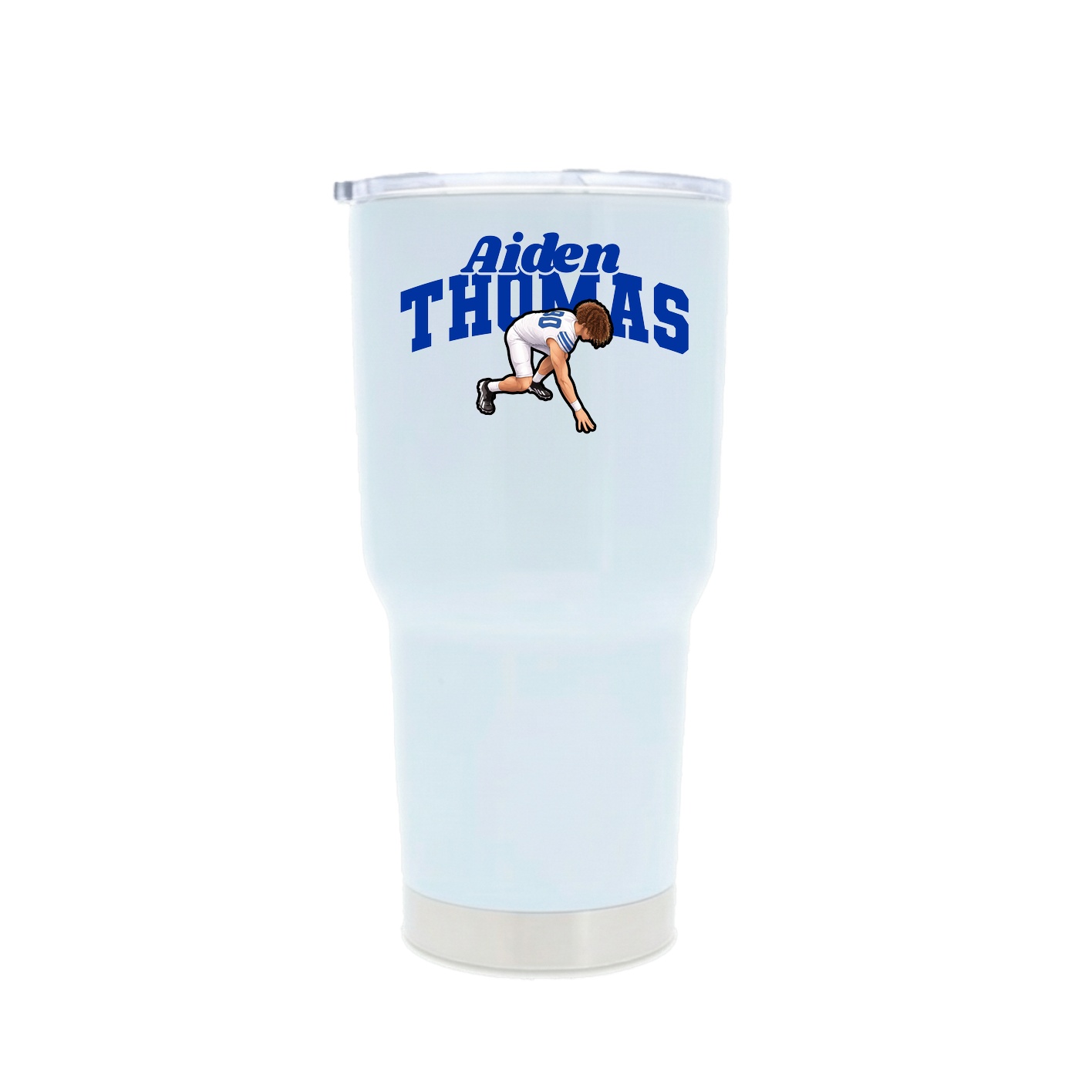 30oz Stainless Steel Tumbler — Signature Arch in White