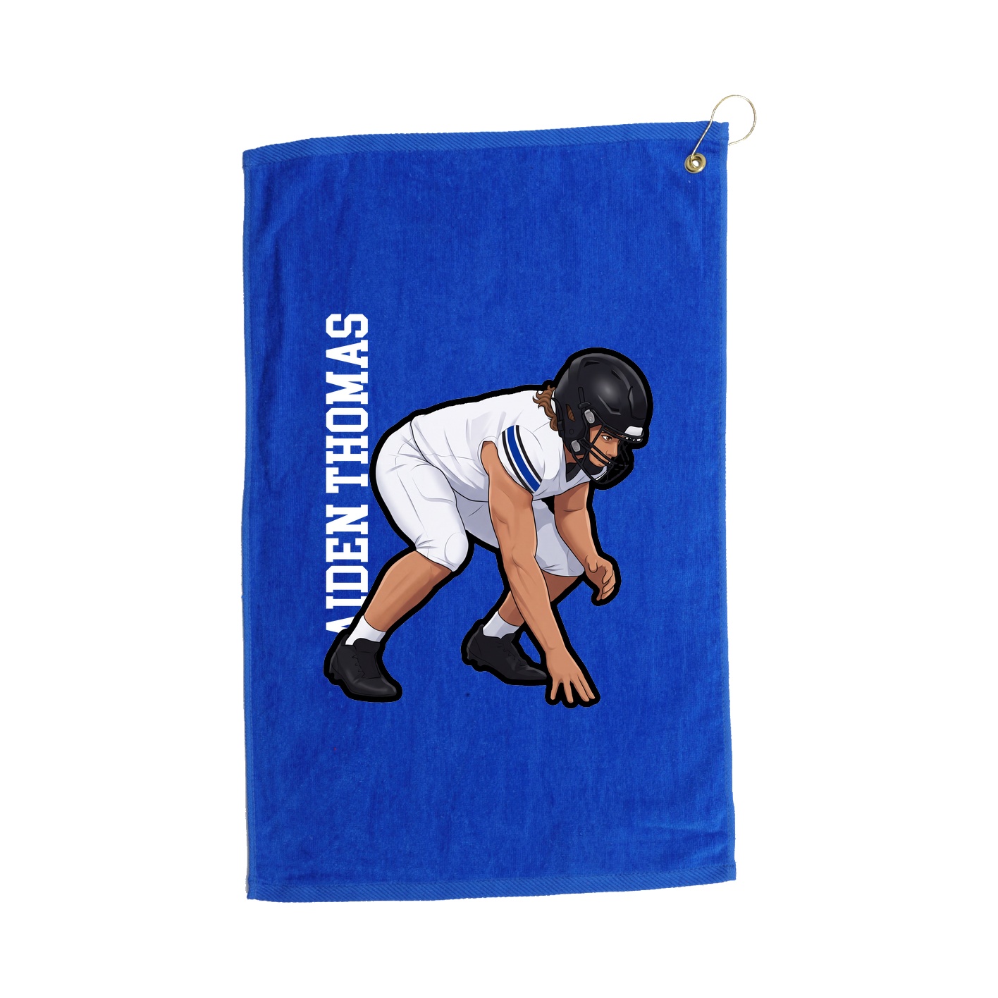 Golf Towel — Name Vertical in Royal