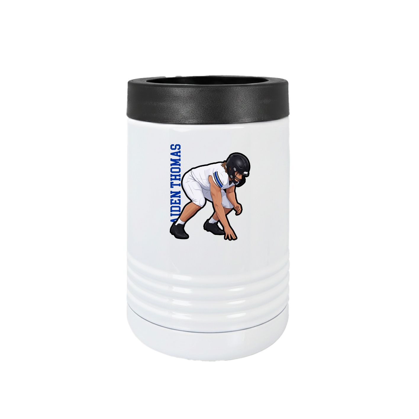 Beverage Holder — Name Vertical in White