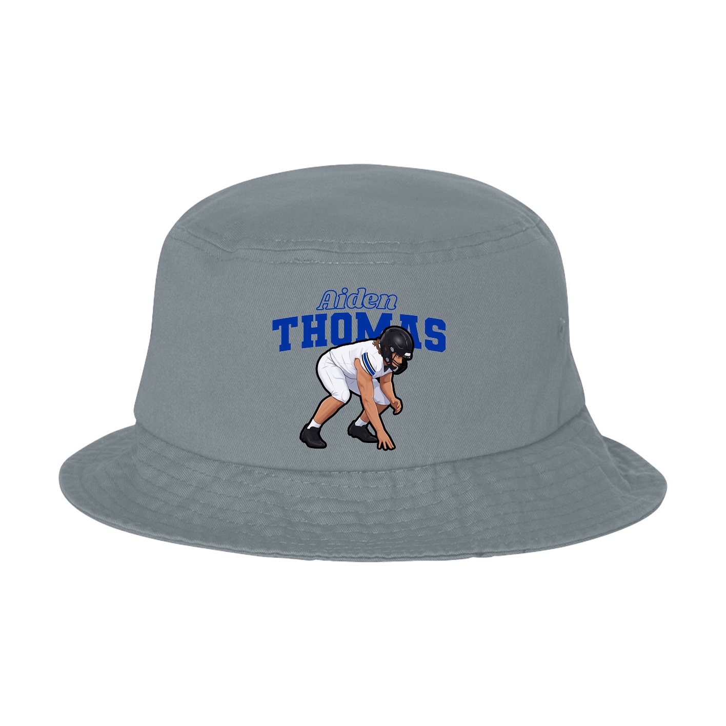 Bucket Cap — Name Arch in Grey