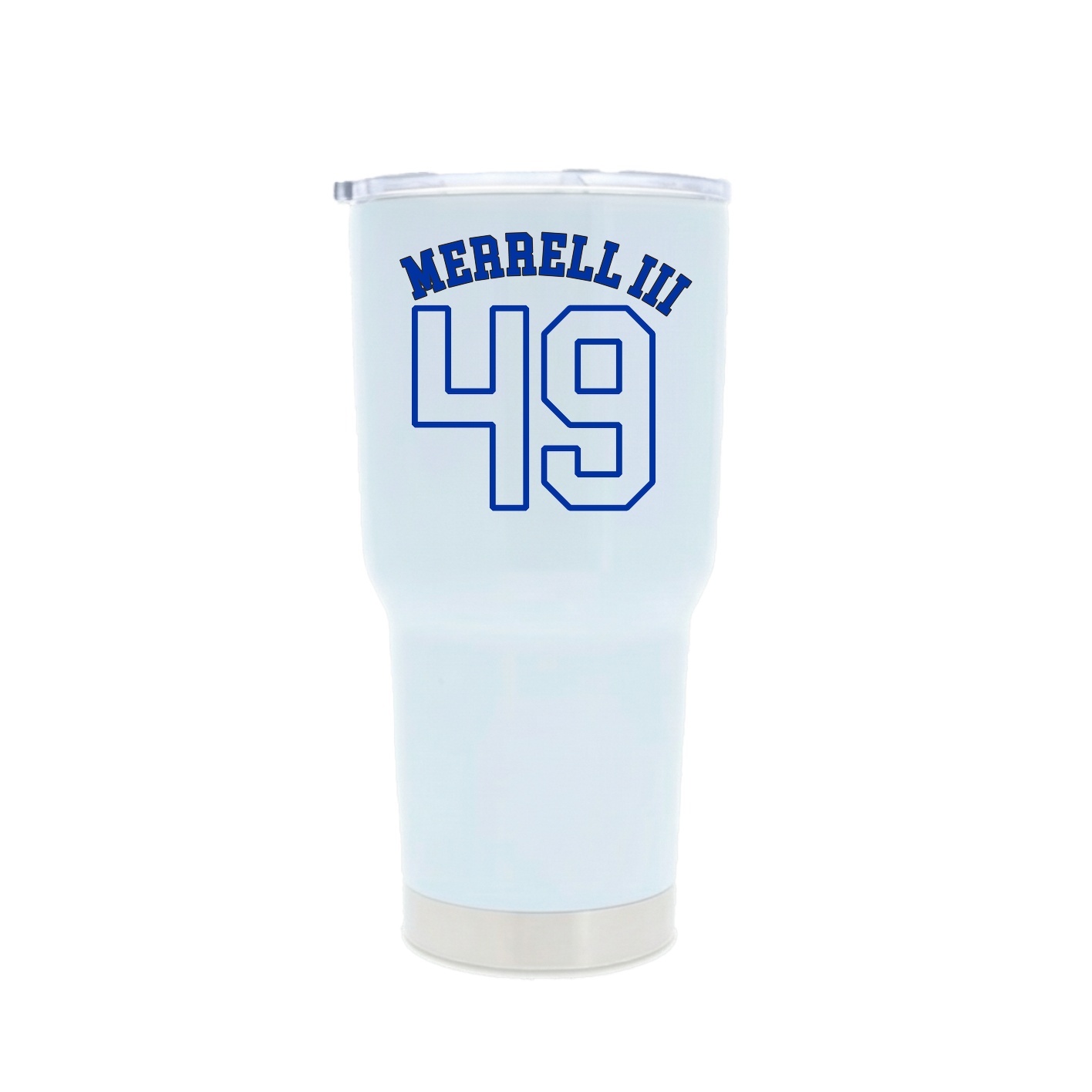 30oz Stainless Steel Tumbler — Shirsey Arch in White