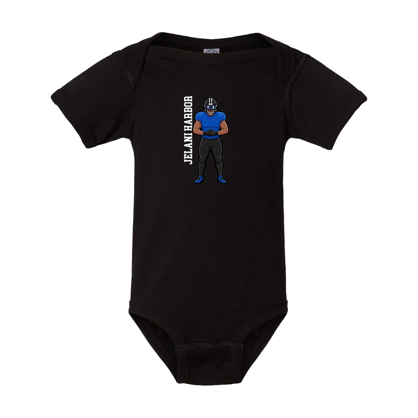 Baby Onesie — Name Vertical in Black