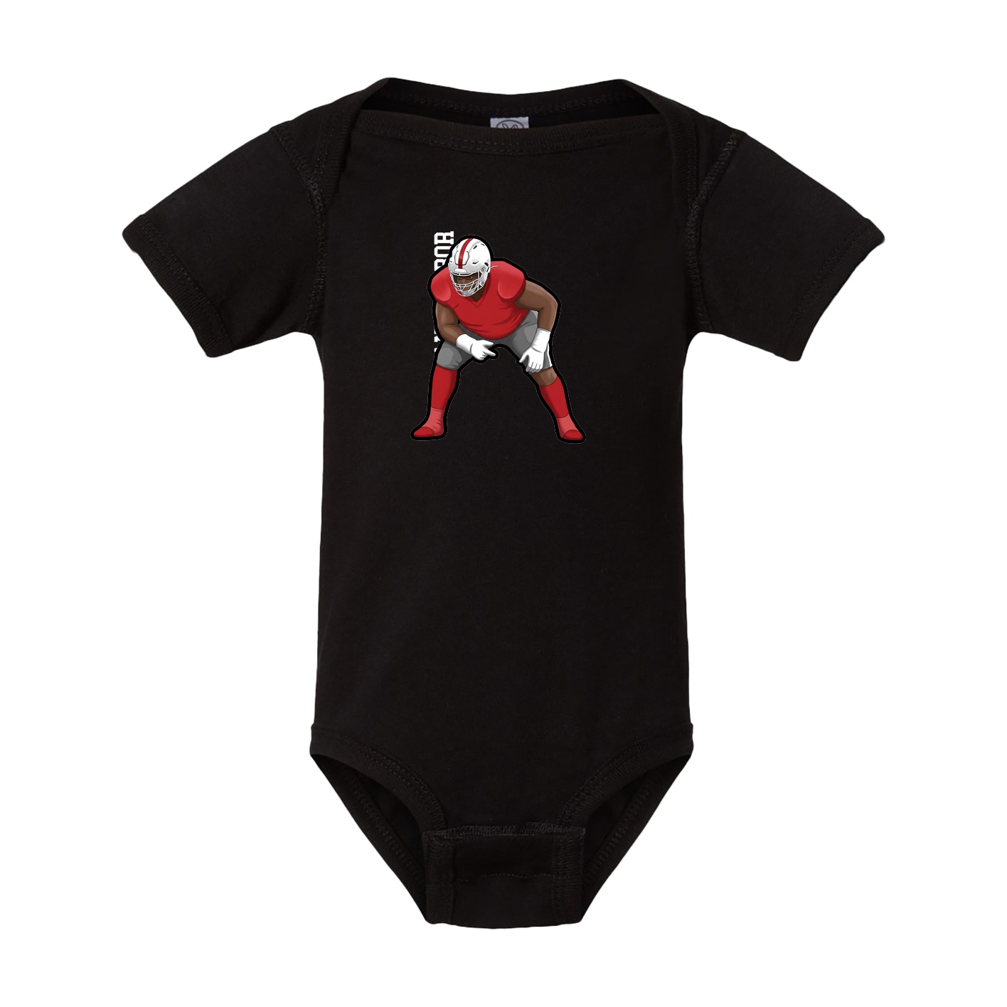 Baby Onesie — Name Vertical in Black