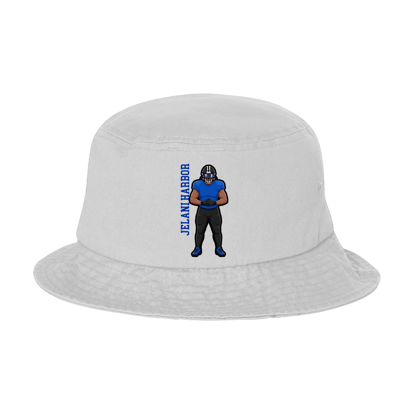 Bucket Cap — Name Vertical in White