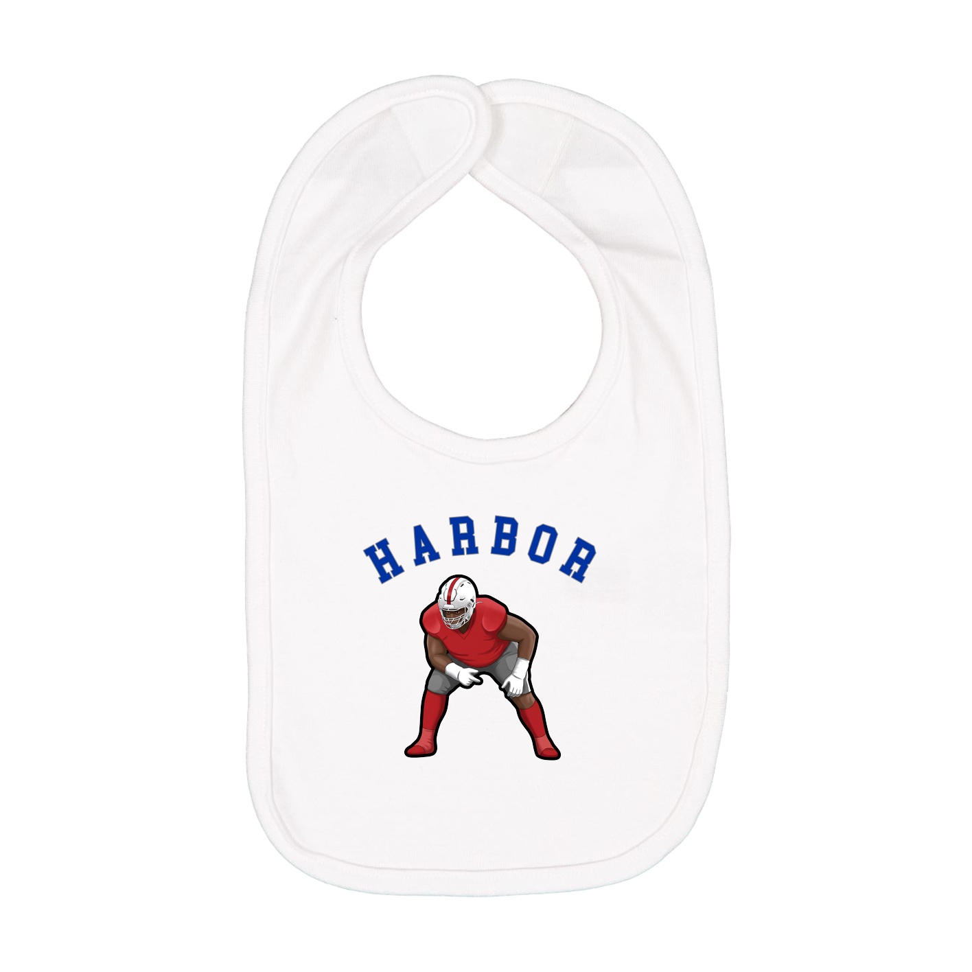 Infant Bib — Shirsey Arch in White