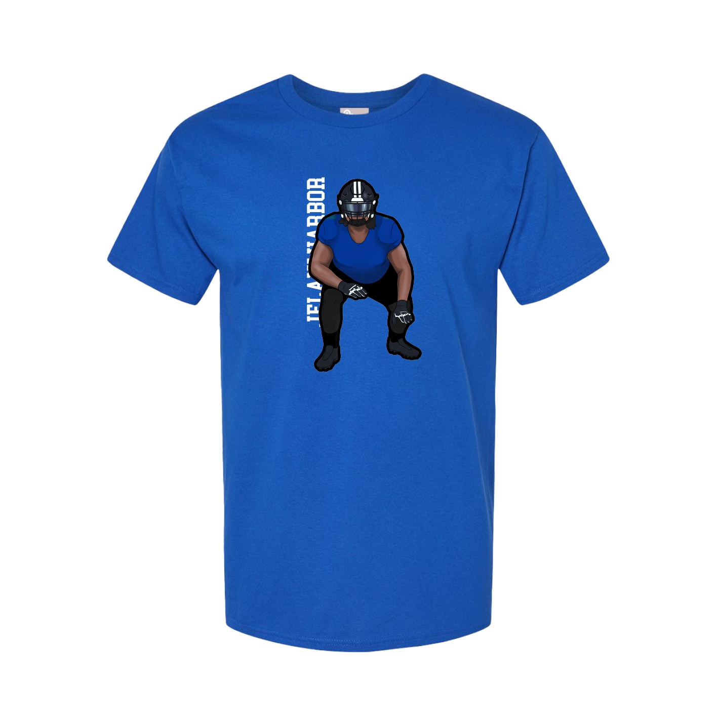 Youth Tee — Name Vertical in Royal