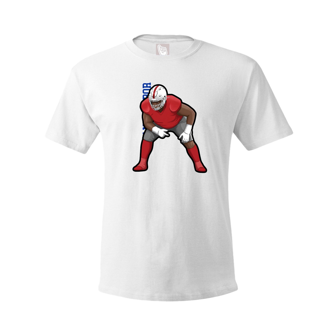 Youth Tee — Name Vertical in White