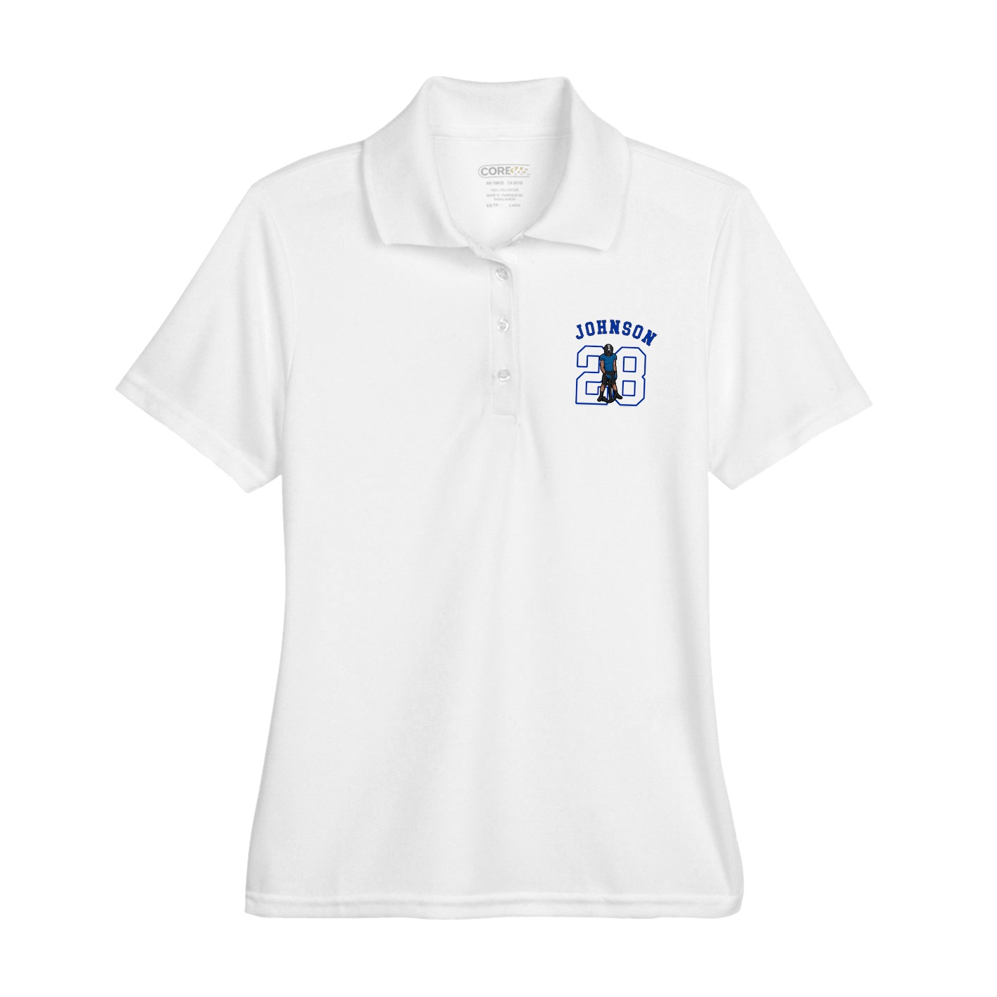 Womens Performance Polo — Shirsey Arch in White