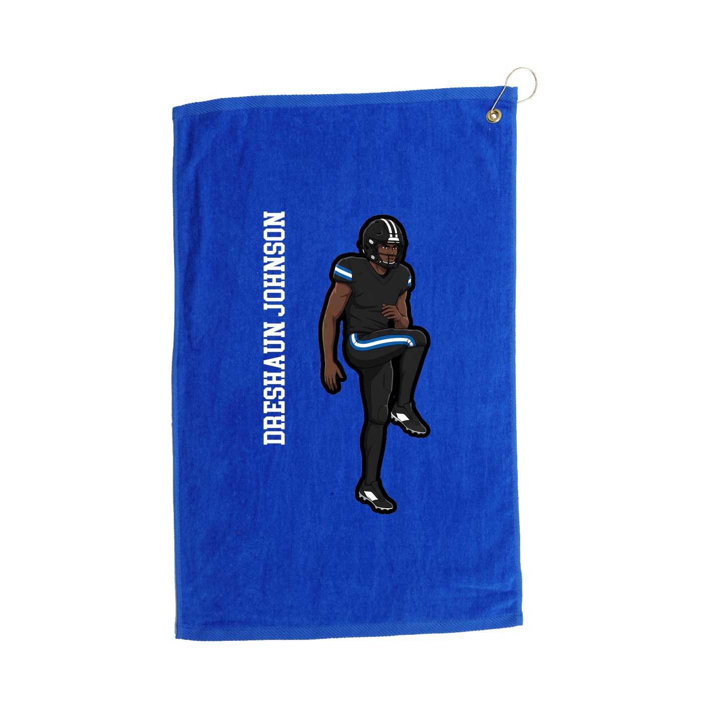 Golf Towel — Name Vertical in Royal