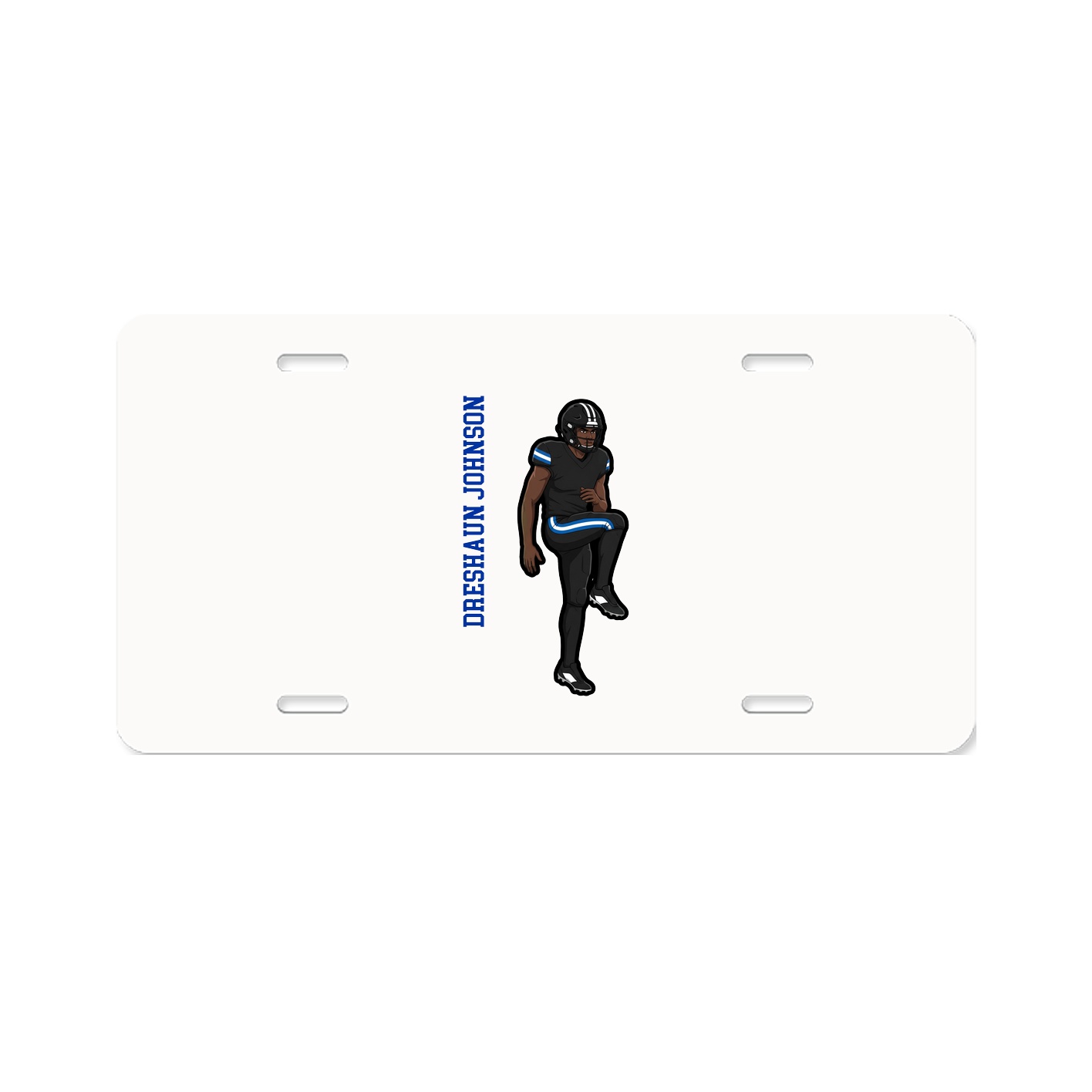 License Plate — Name Vertical in Classic