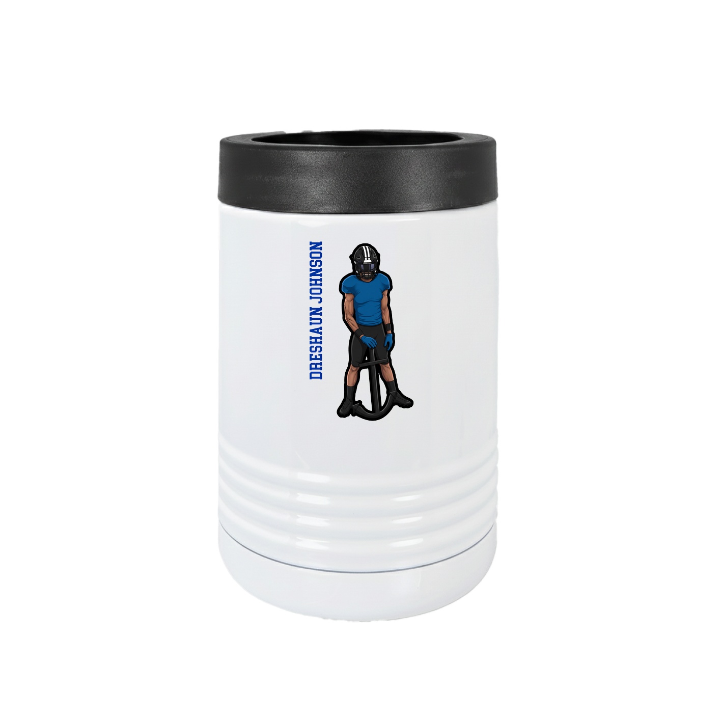 Beverage Holder — Name Vertical in White