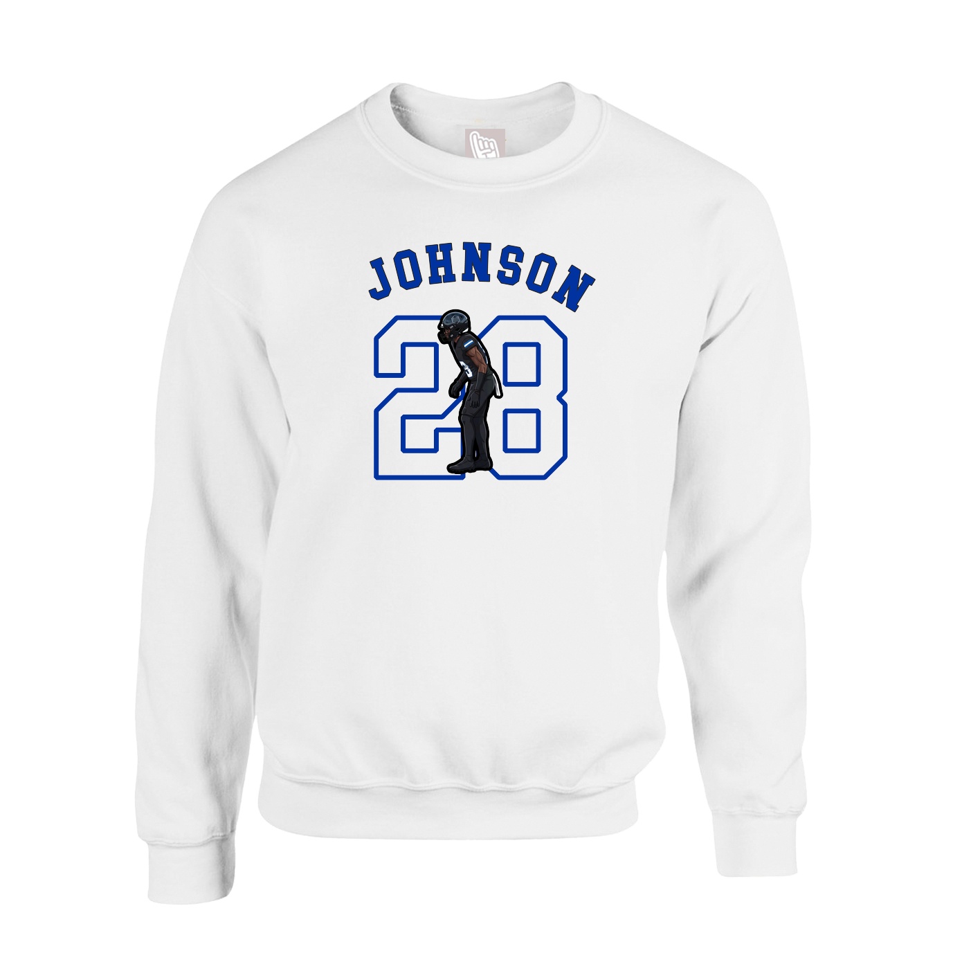 Fleece Crew — Shirsey Arch in White