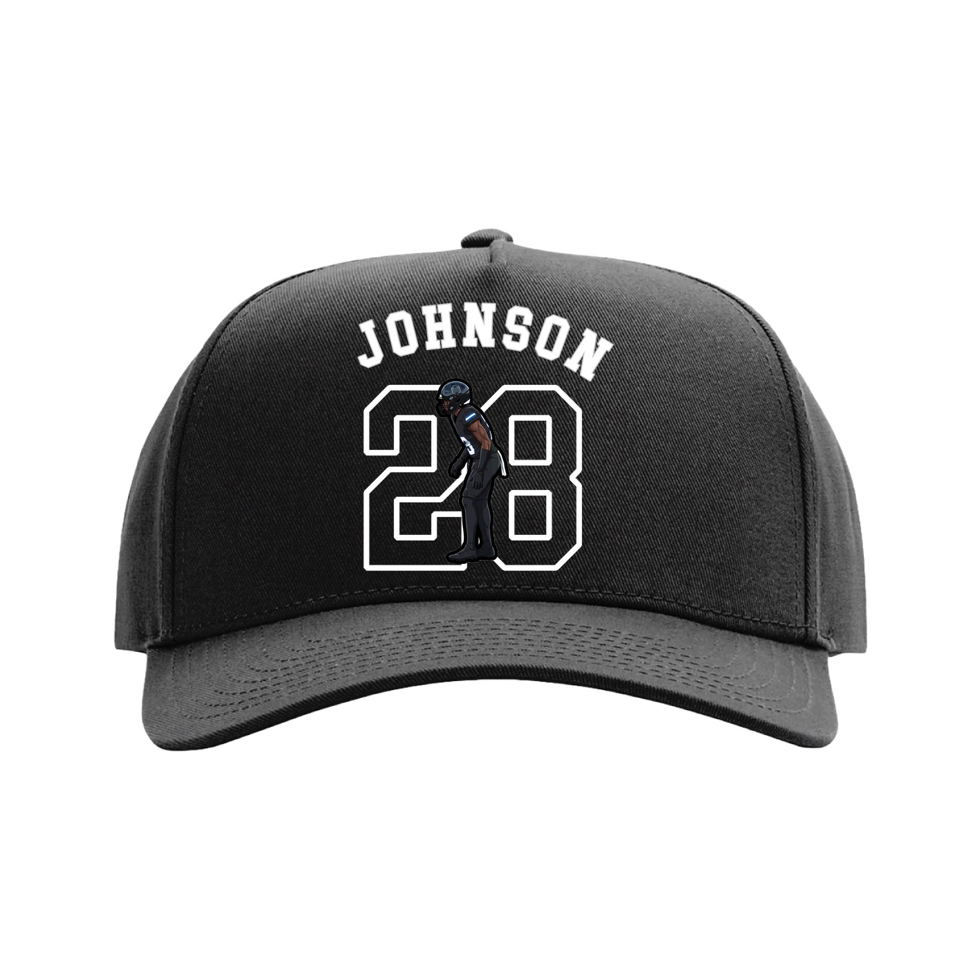 Full Fabric Five-Panel Champ Cap — Shirsey Arch in Black