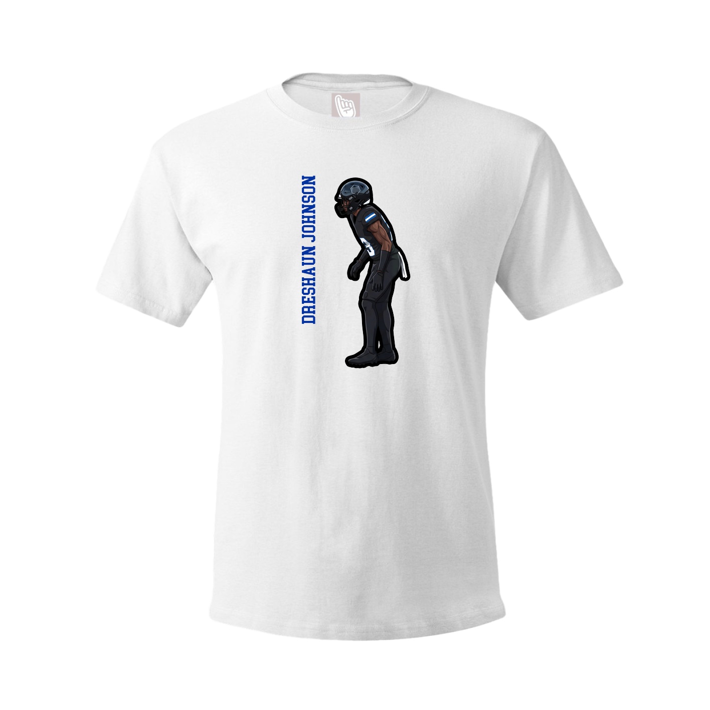 Tee — Name Vertical in White