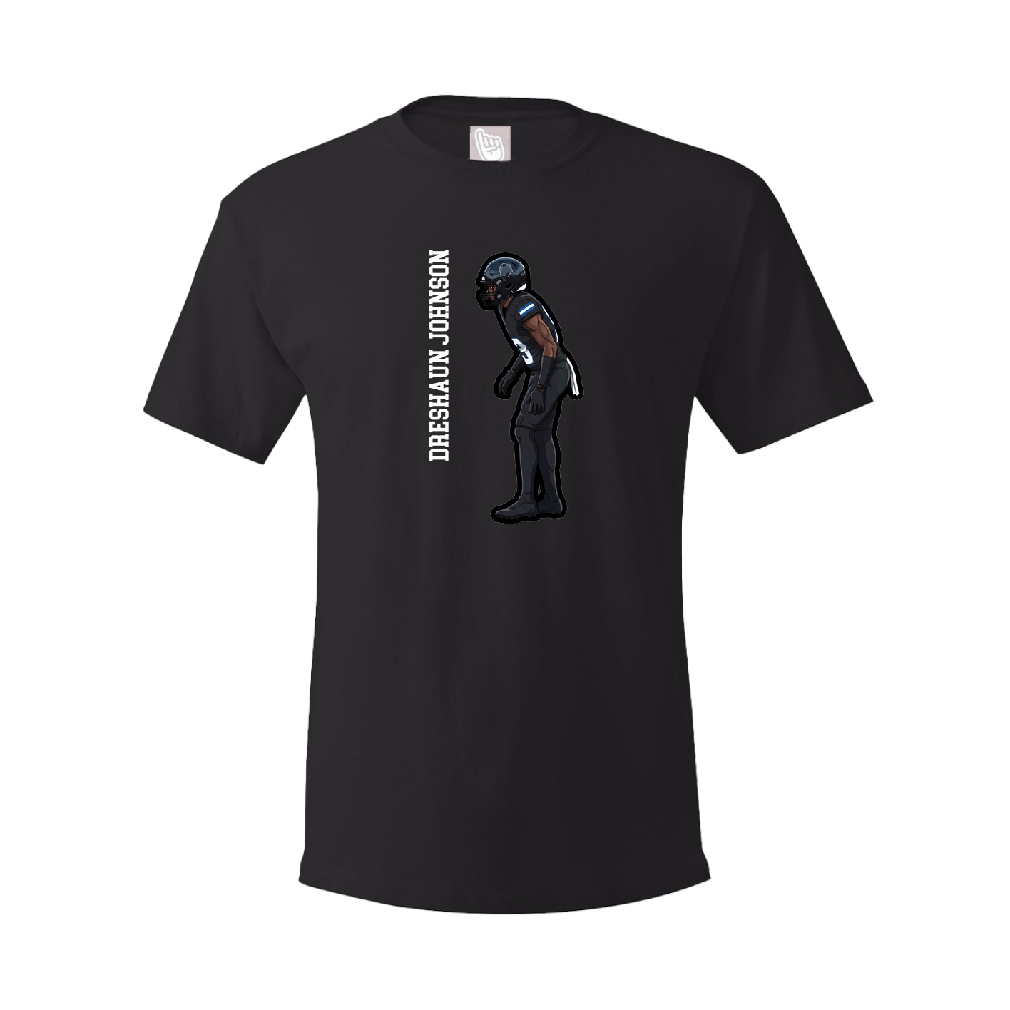 Youth Tee — Name Vertical in Black
