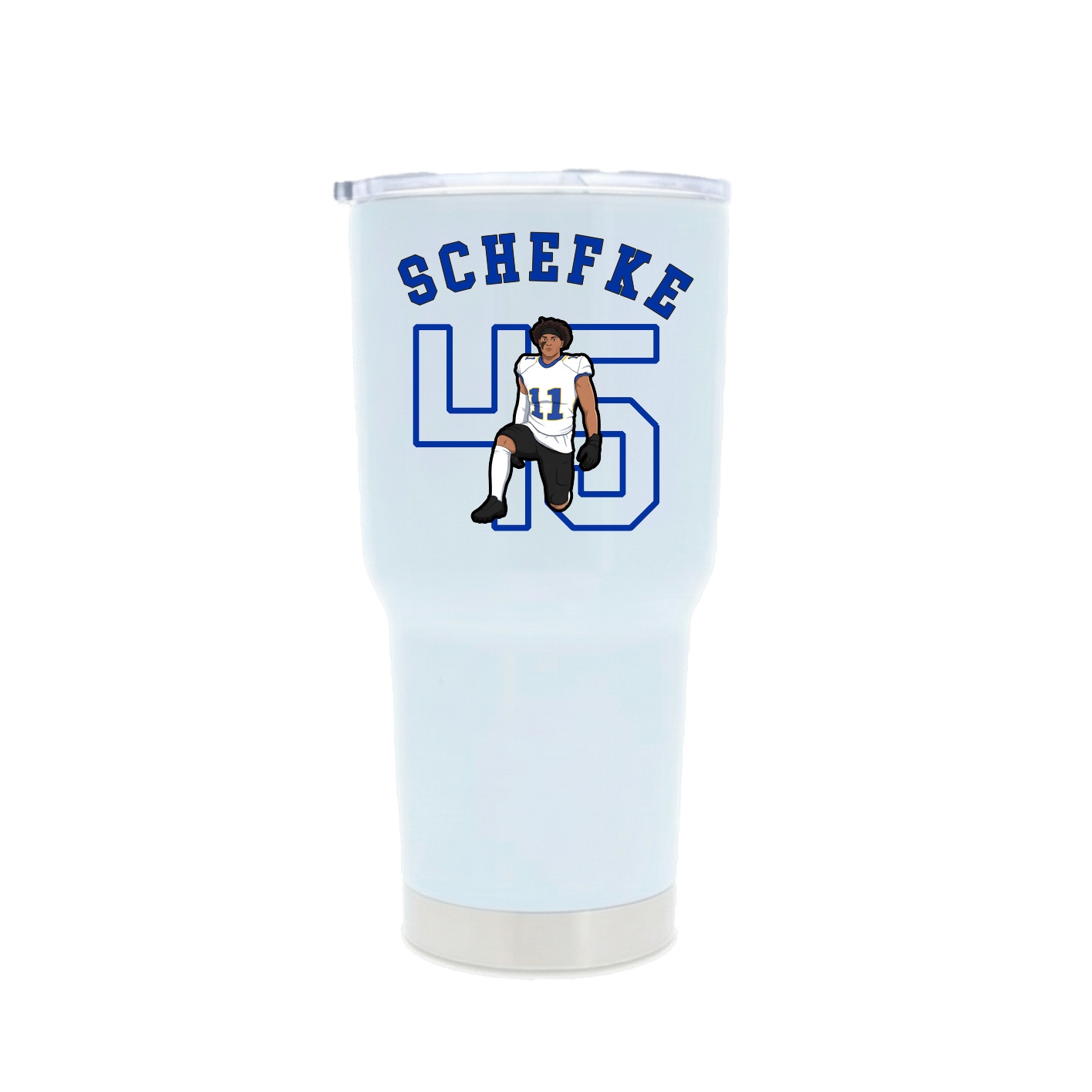 30oz Stainless Steel Tumbler — Shirsey Arch in White