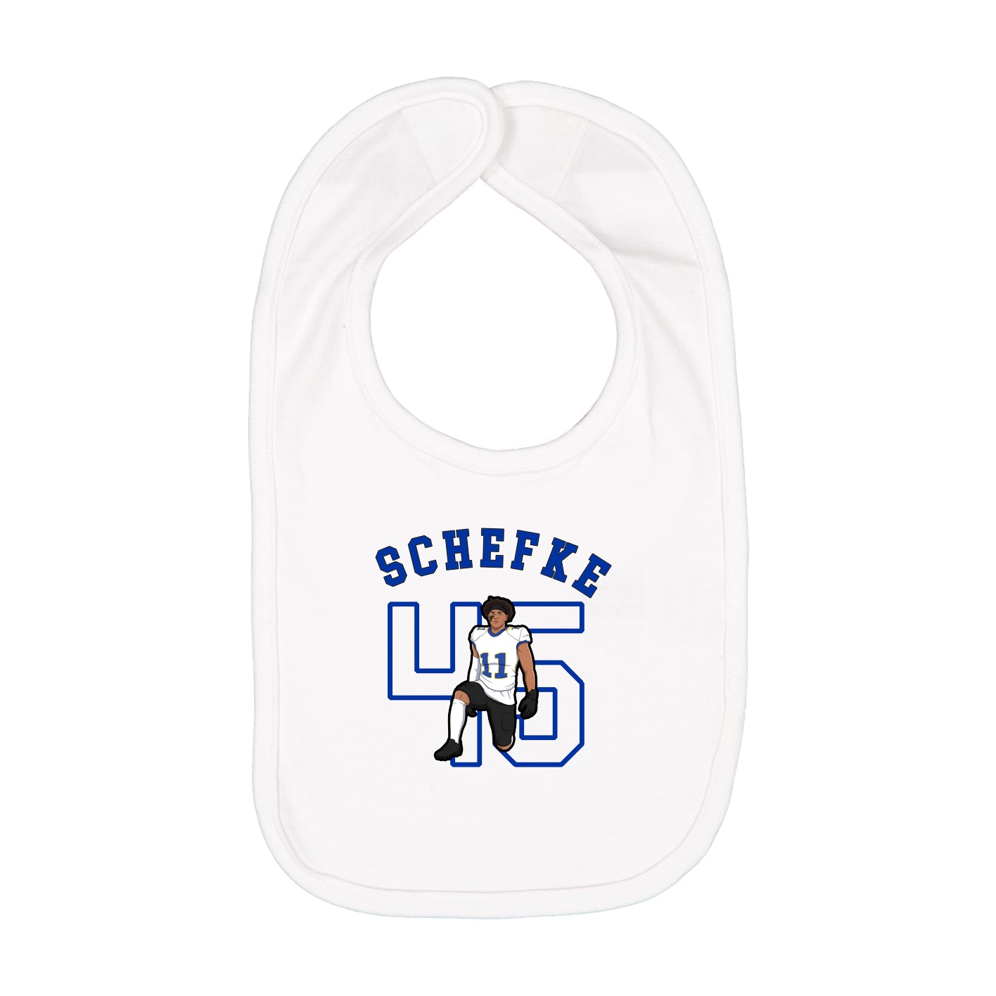 Infant Bib — Shirsey Arch in White