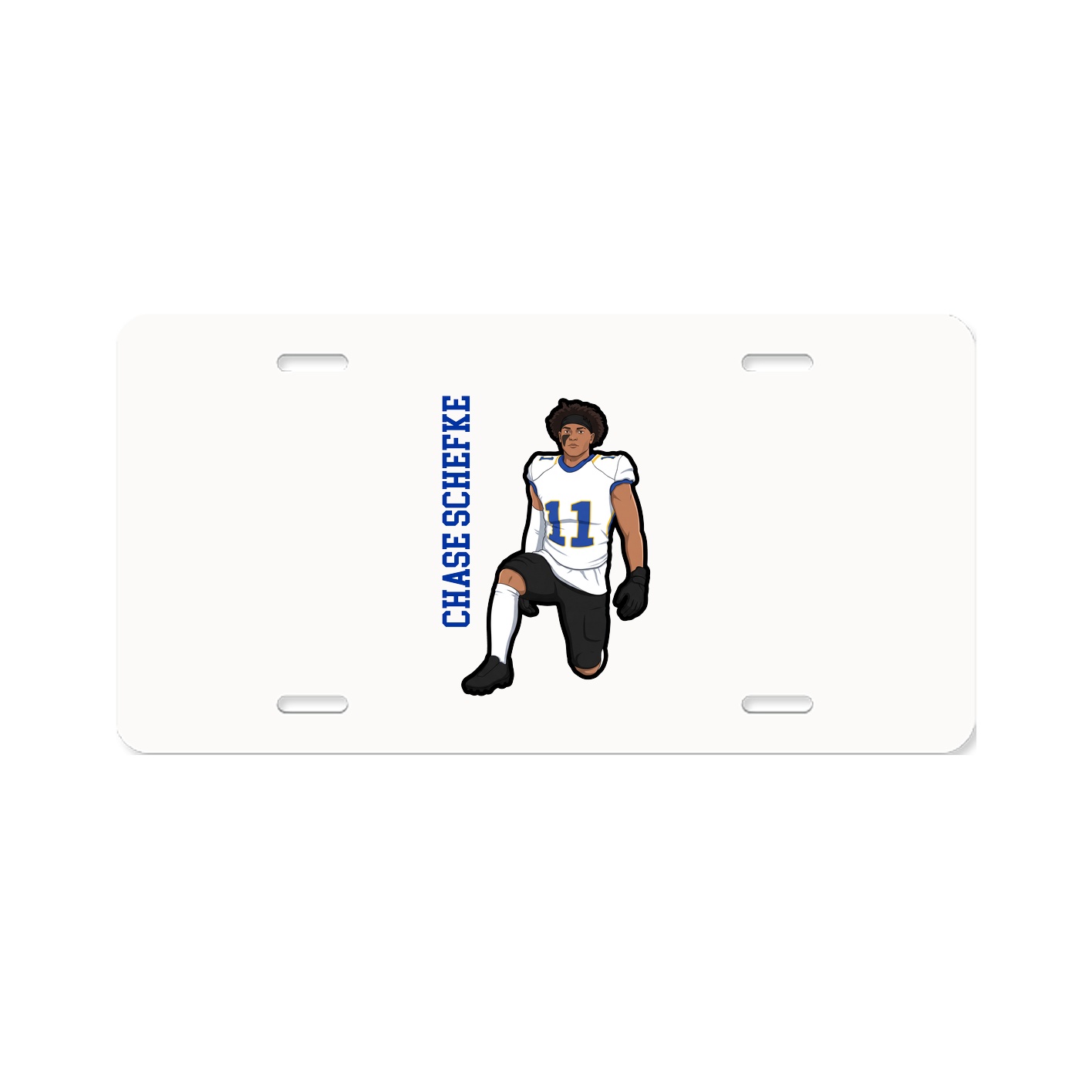 License Plate — Name Vertical in Classic