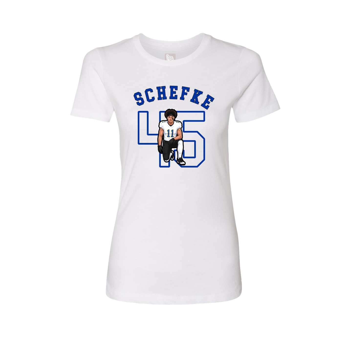 Fitted Women's Tee — Shirsey Arch in White