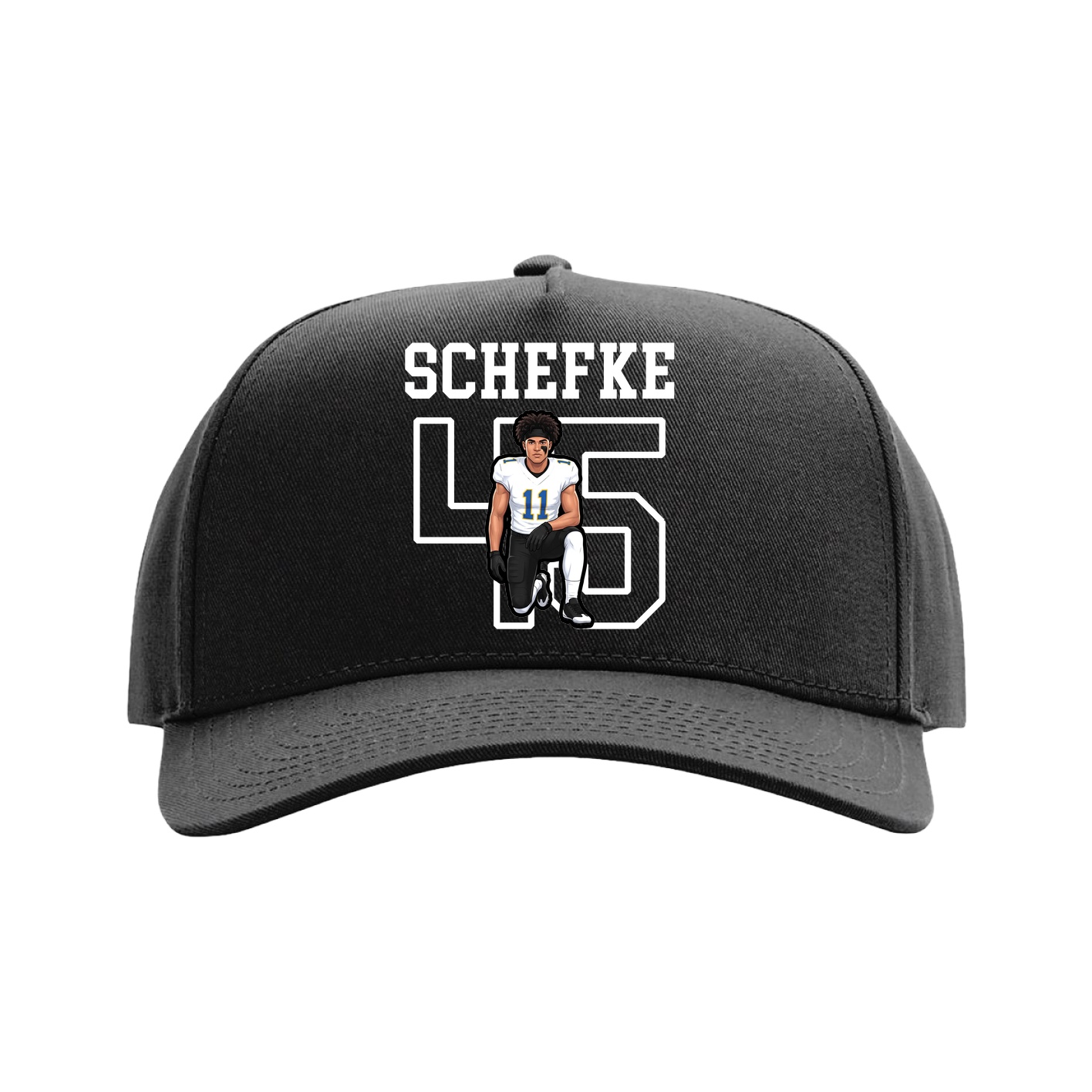 Full Fabric Five-Panel Champ Cap — Shirsey in Black