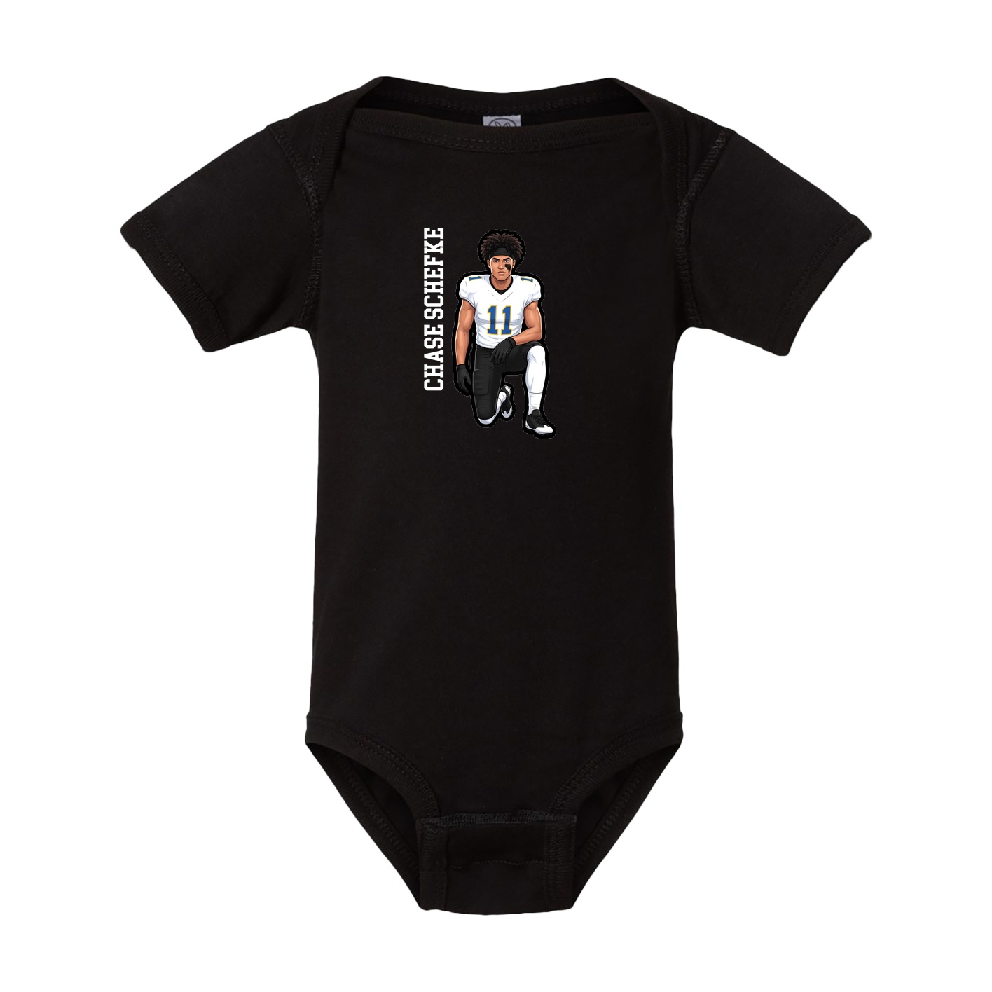 Baby Onesie — Name Vertical in Black