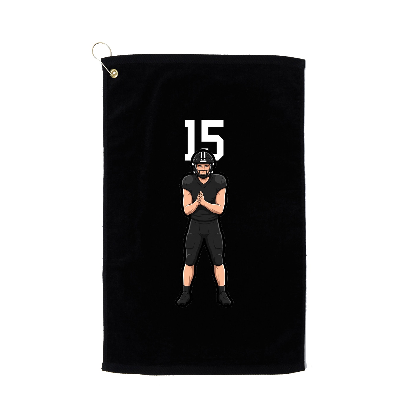 Golf Towel — Number Top in Black