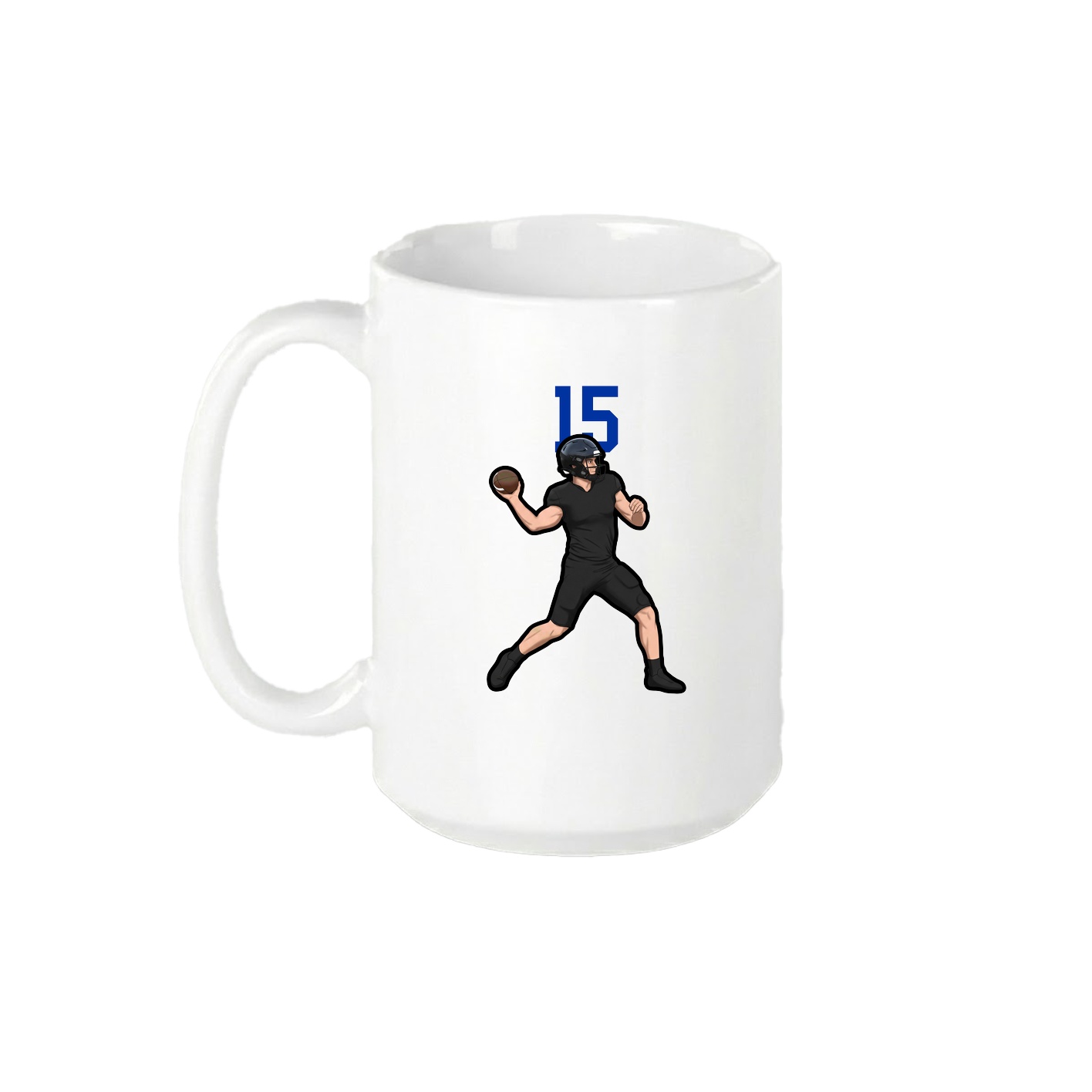 15oz Coffee Mug — Number Top in White