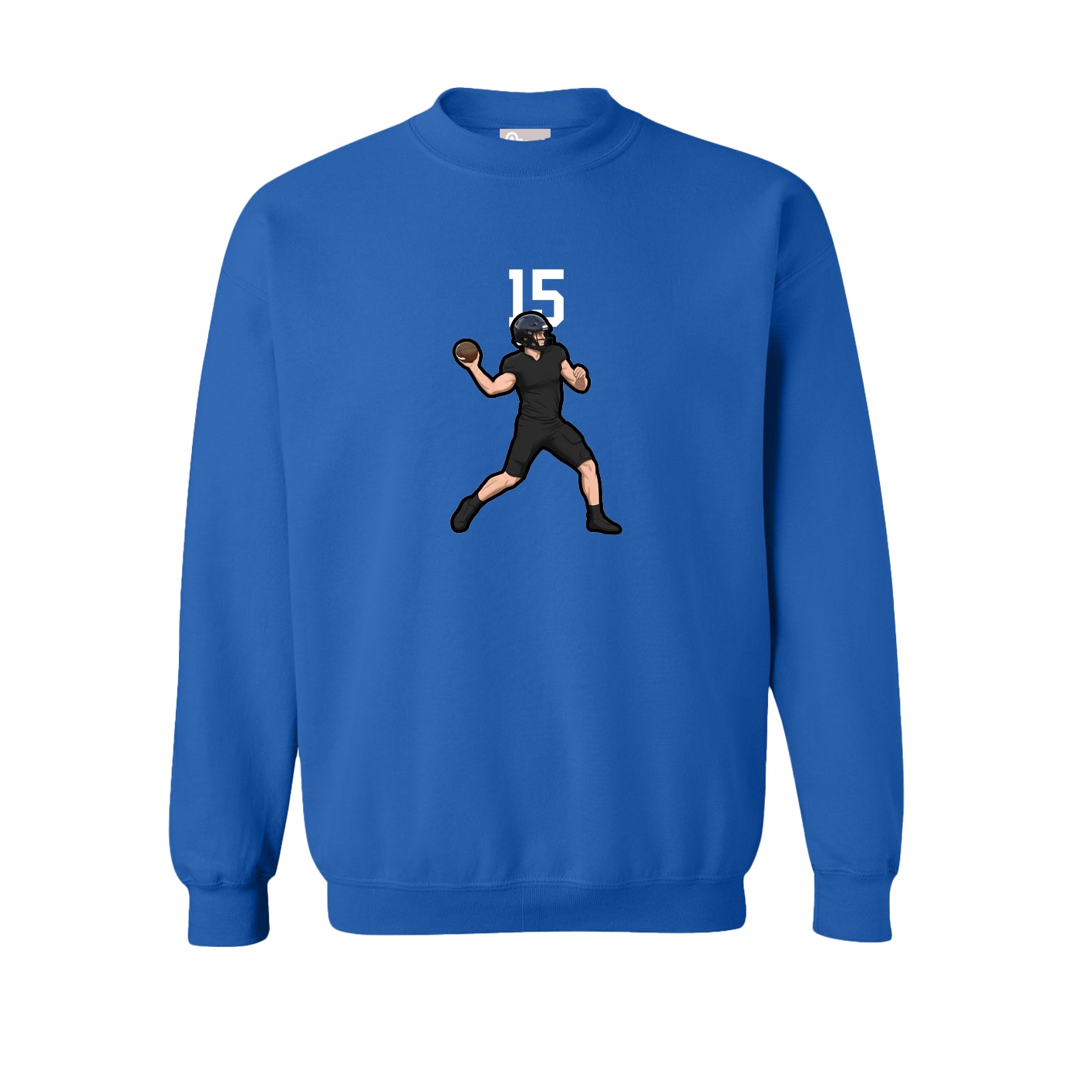 Fleece Crew — Number Top in Royal
