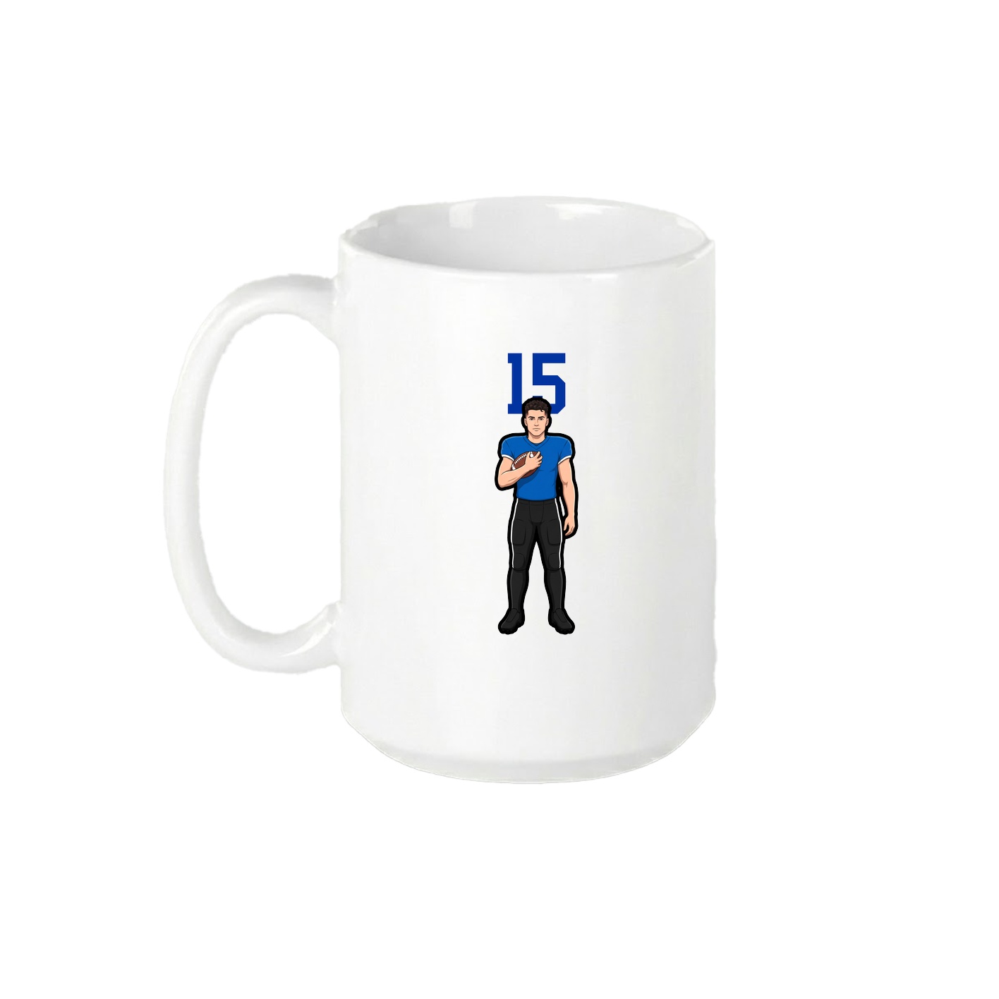 15oz Coffee Mug — Number Top in White