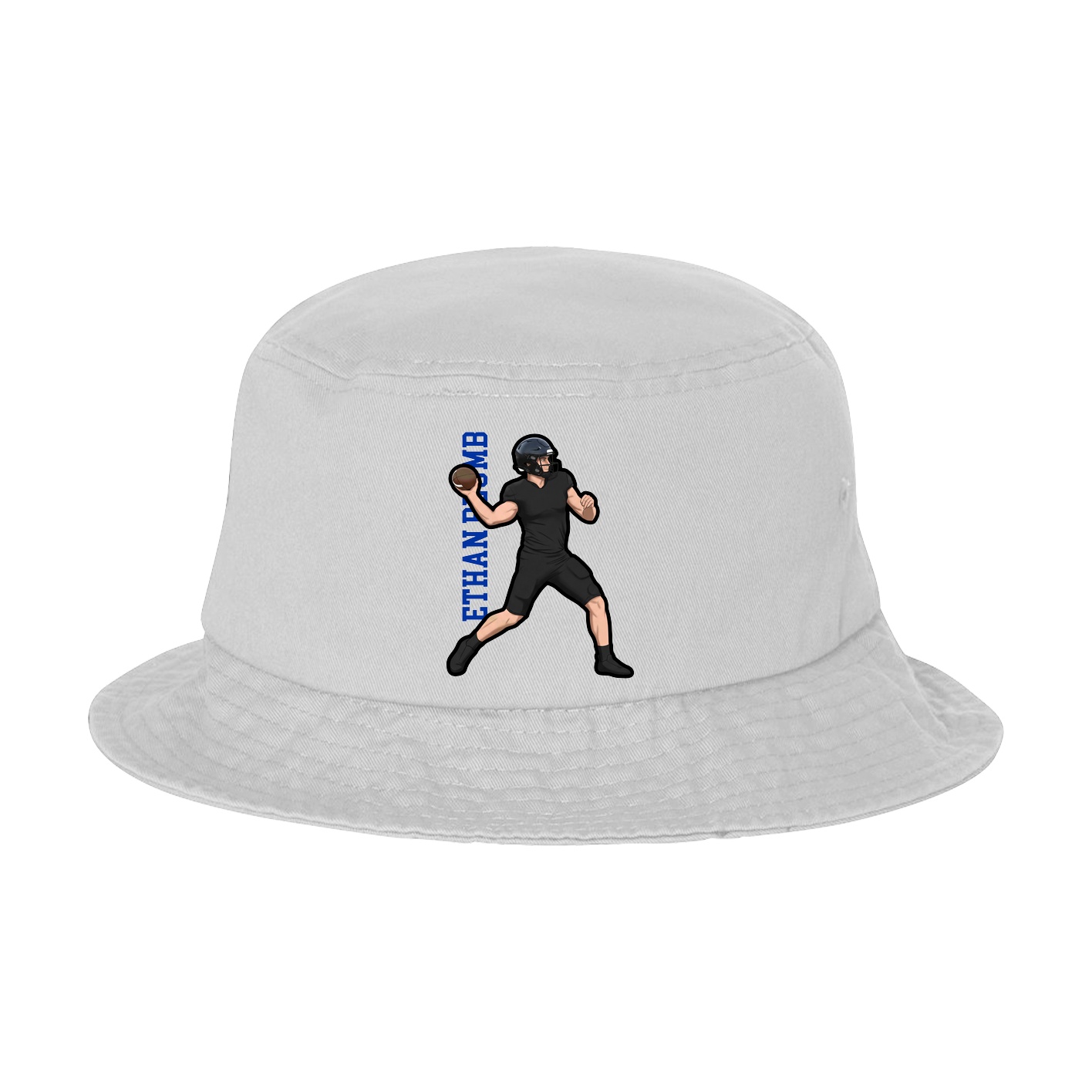 Bucket Cap — Name Vertical in White