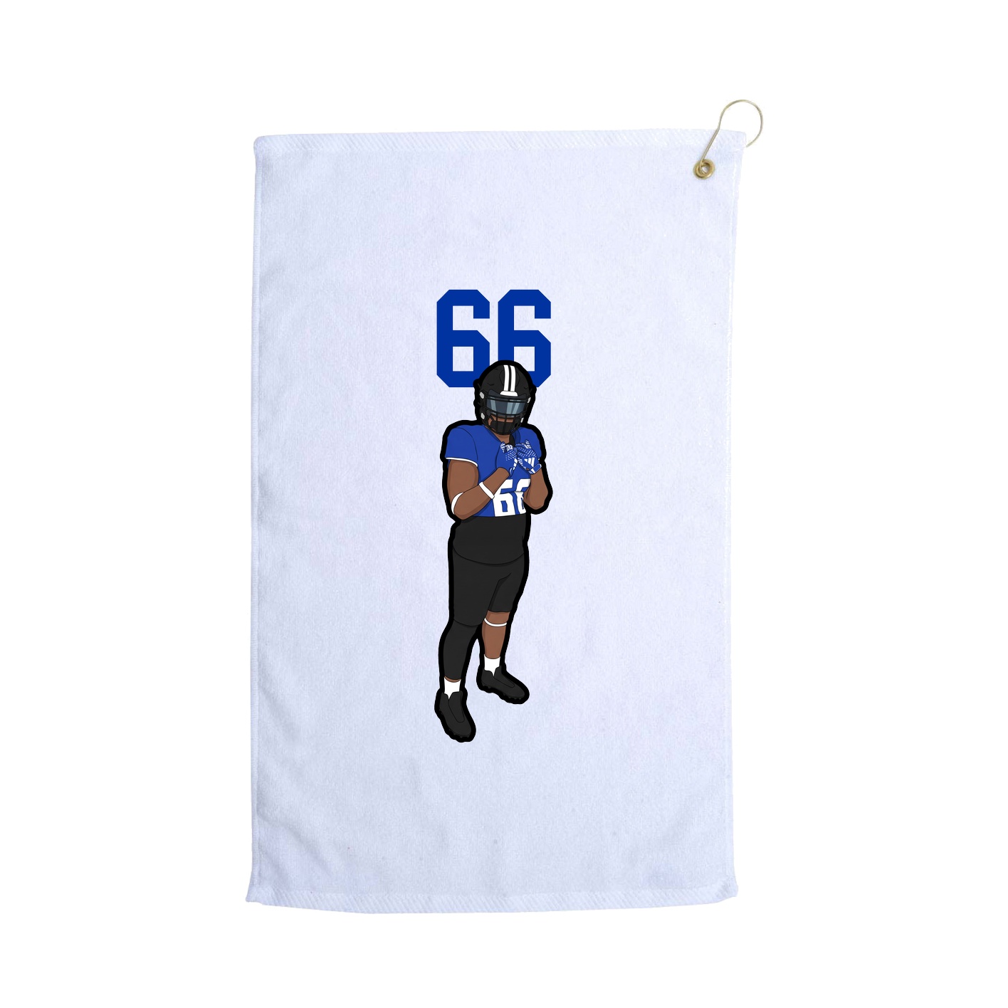 Golf Towel — Number Top in White