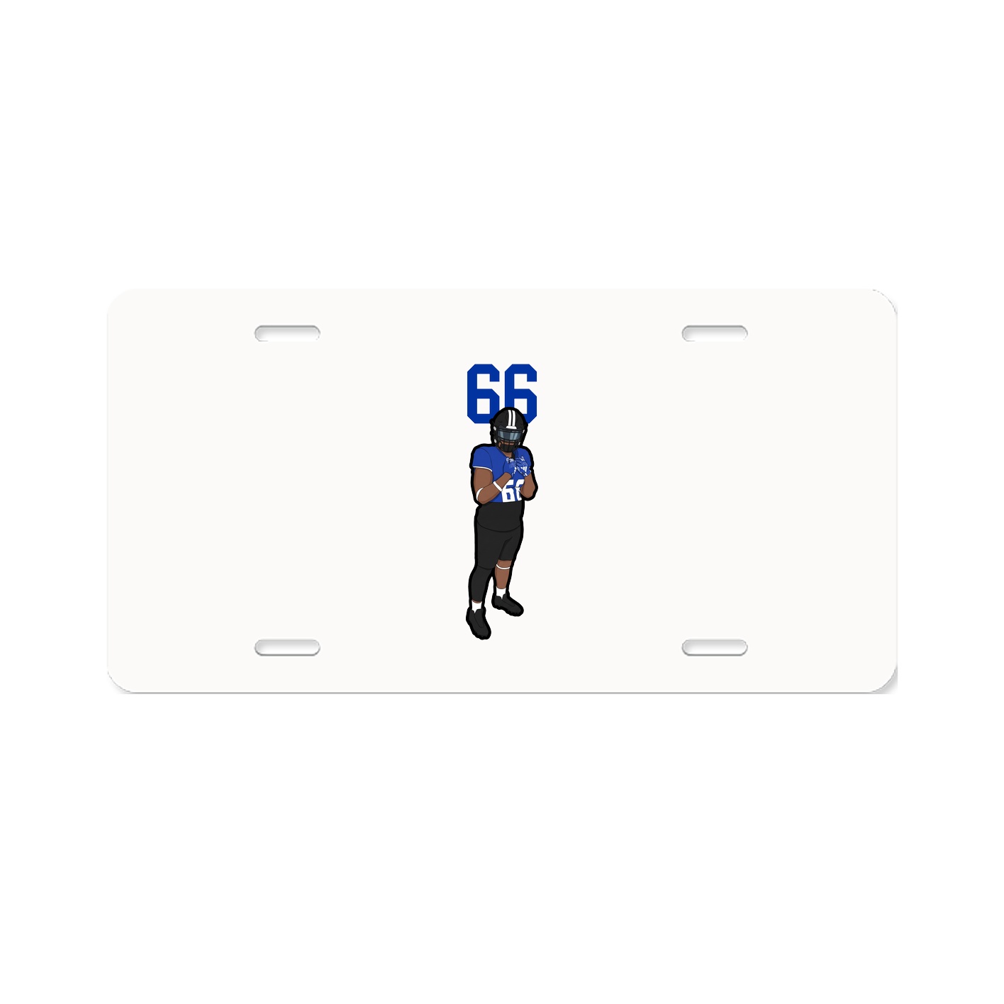 License Plate — Number Top in Classic