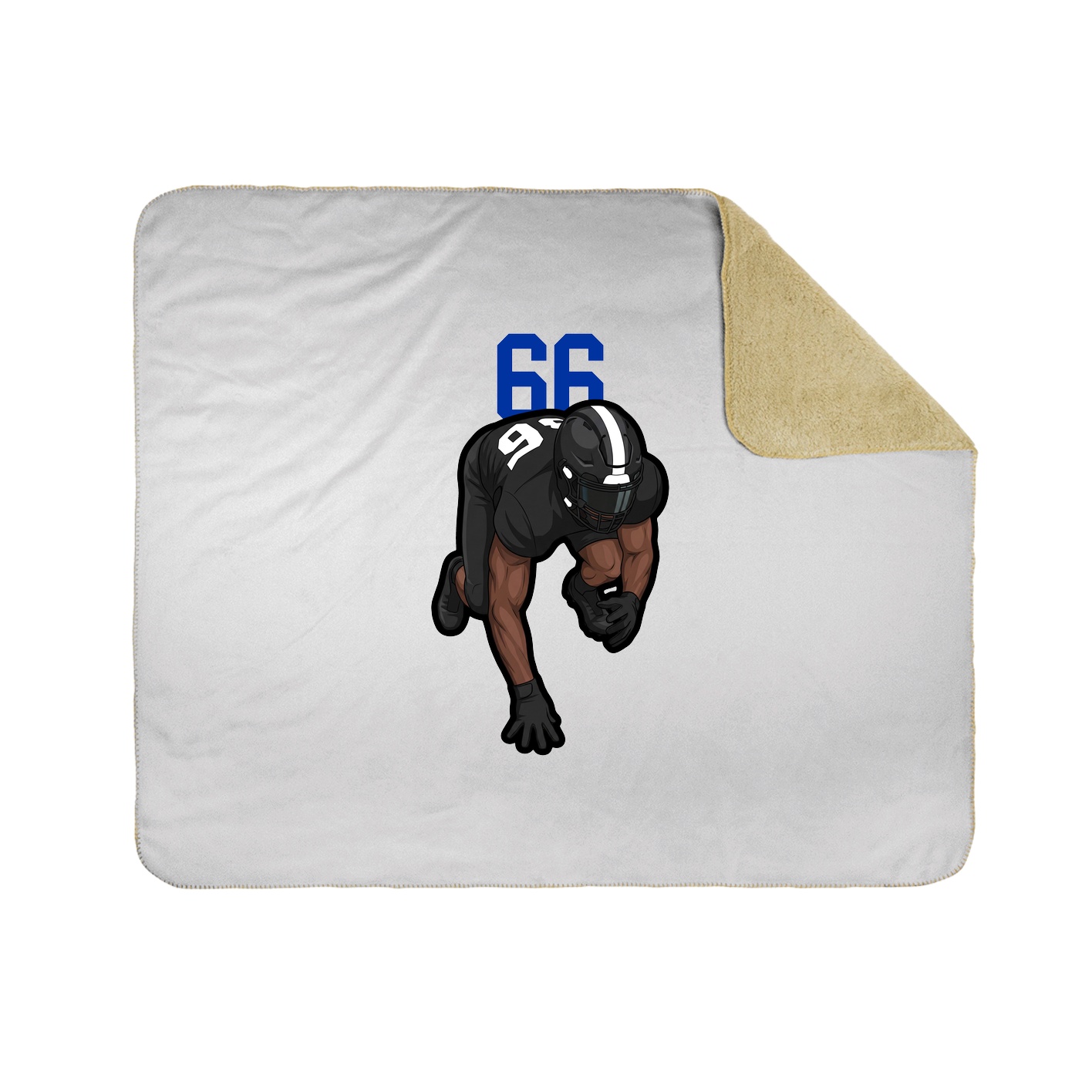 Throw Blanket — Number Top in White