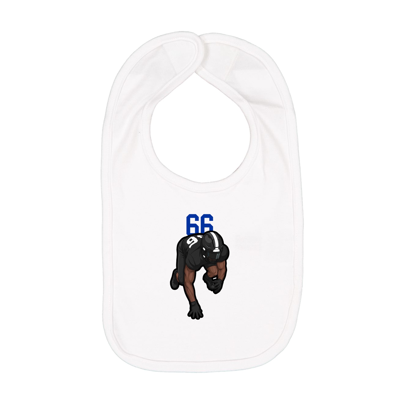 Infant Bib — Number Top in White