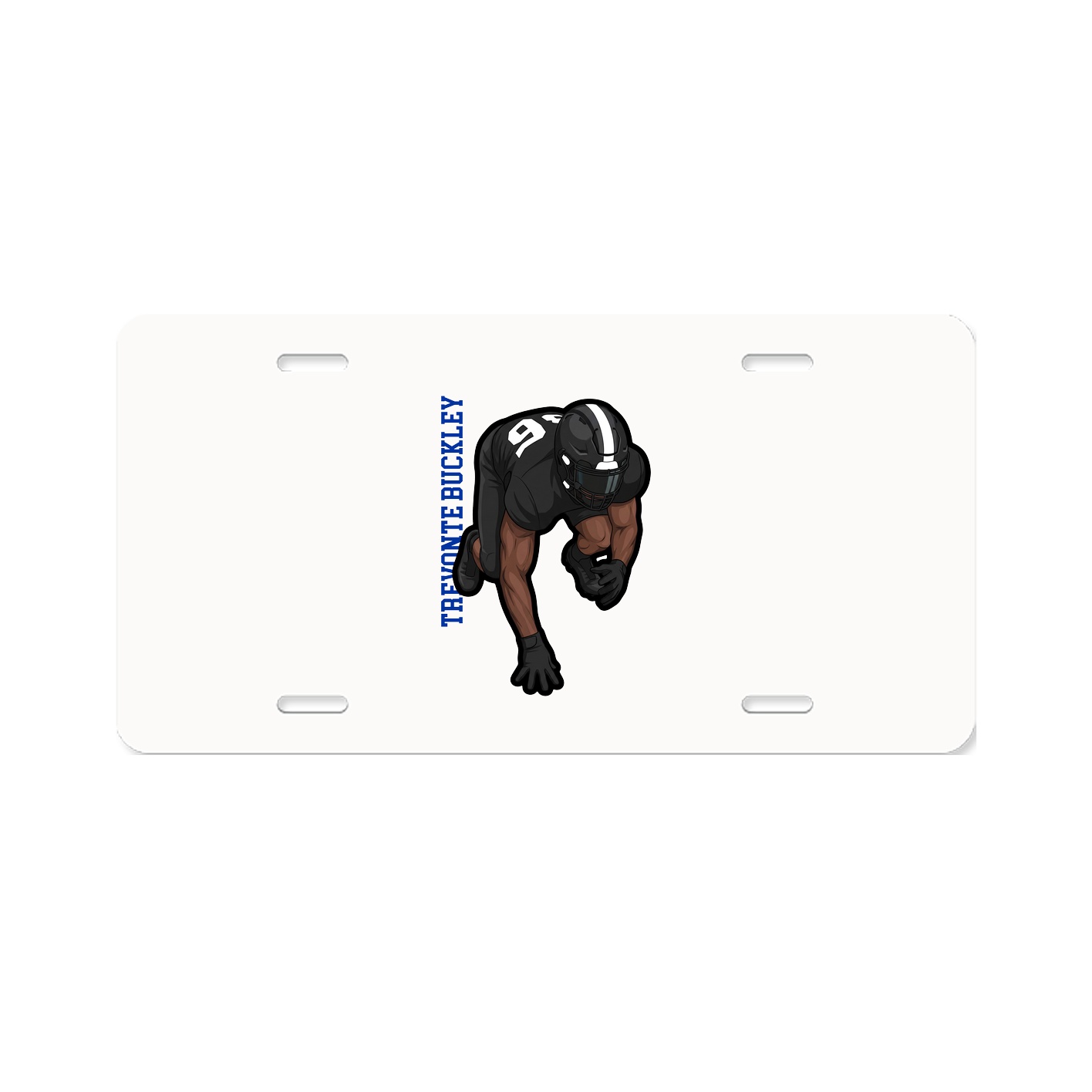 License Plate — Name Vertical in Classic
