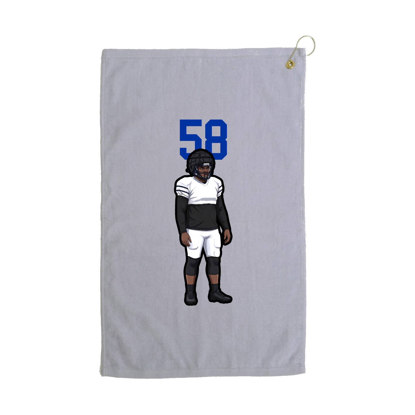 Golf Towel — Number Top in Grey