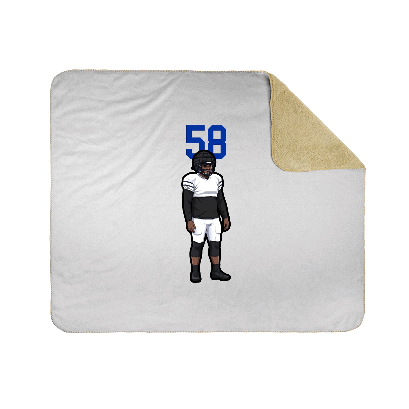 Throw Blanket — Number Top in White
