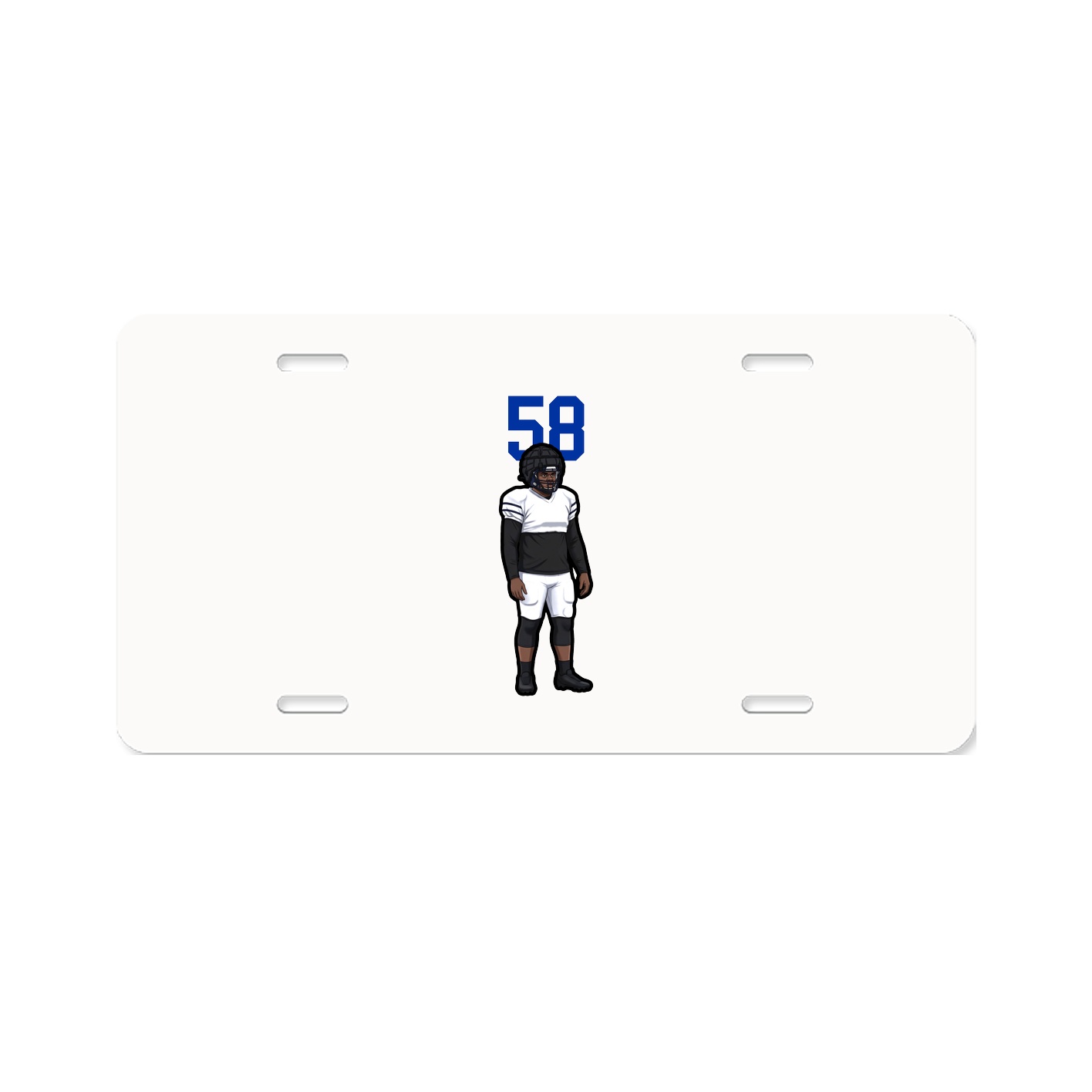 License Plate — Number Top in Classic