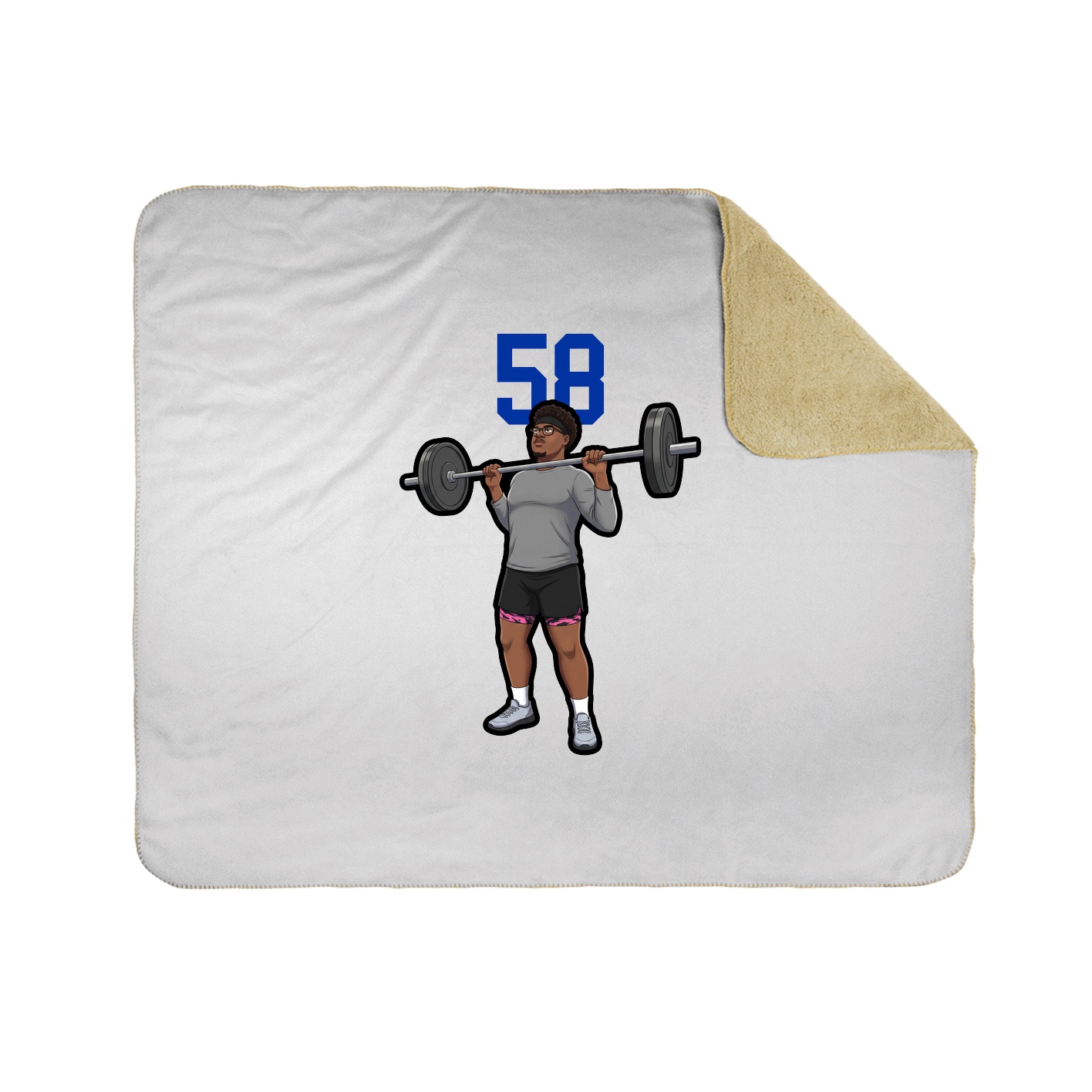 Throw Blanket — Number Top in White