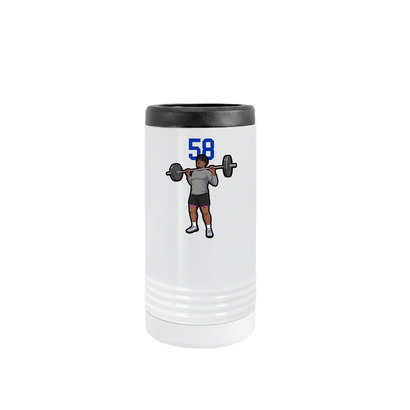 Slim Beverage Holder — Number Top in White
