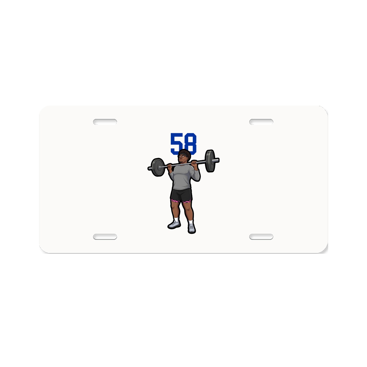 License Plate — Number Top in Classic
