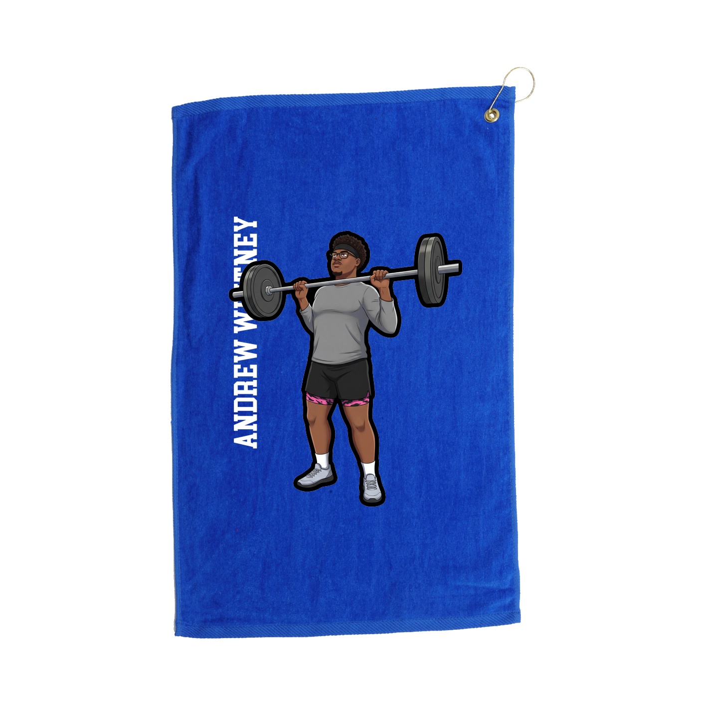 Golf Towel — Name Vertical in Royal