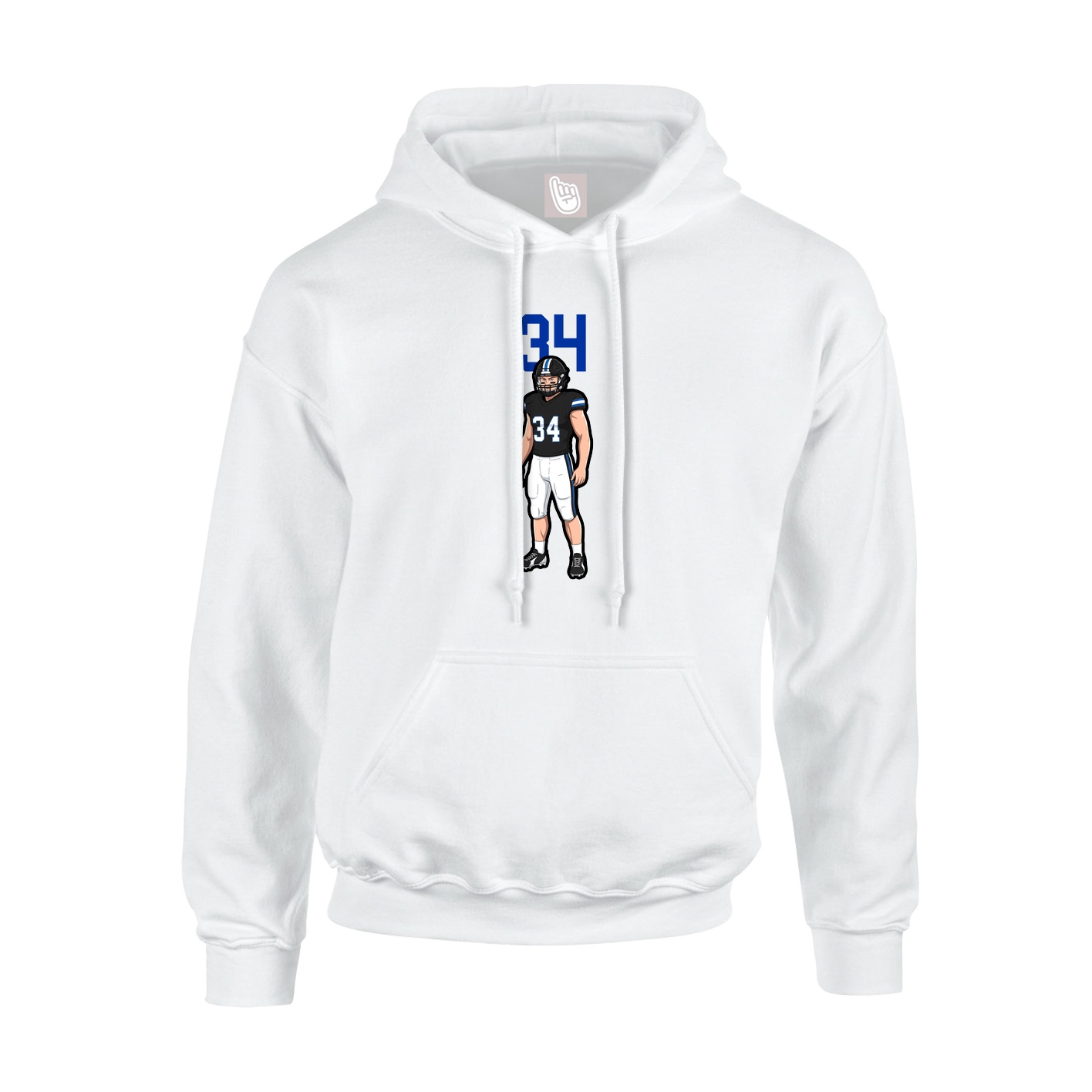 Hoodie — Number Top in White