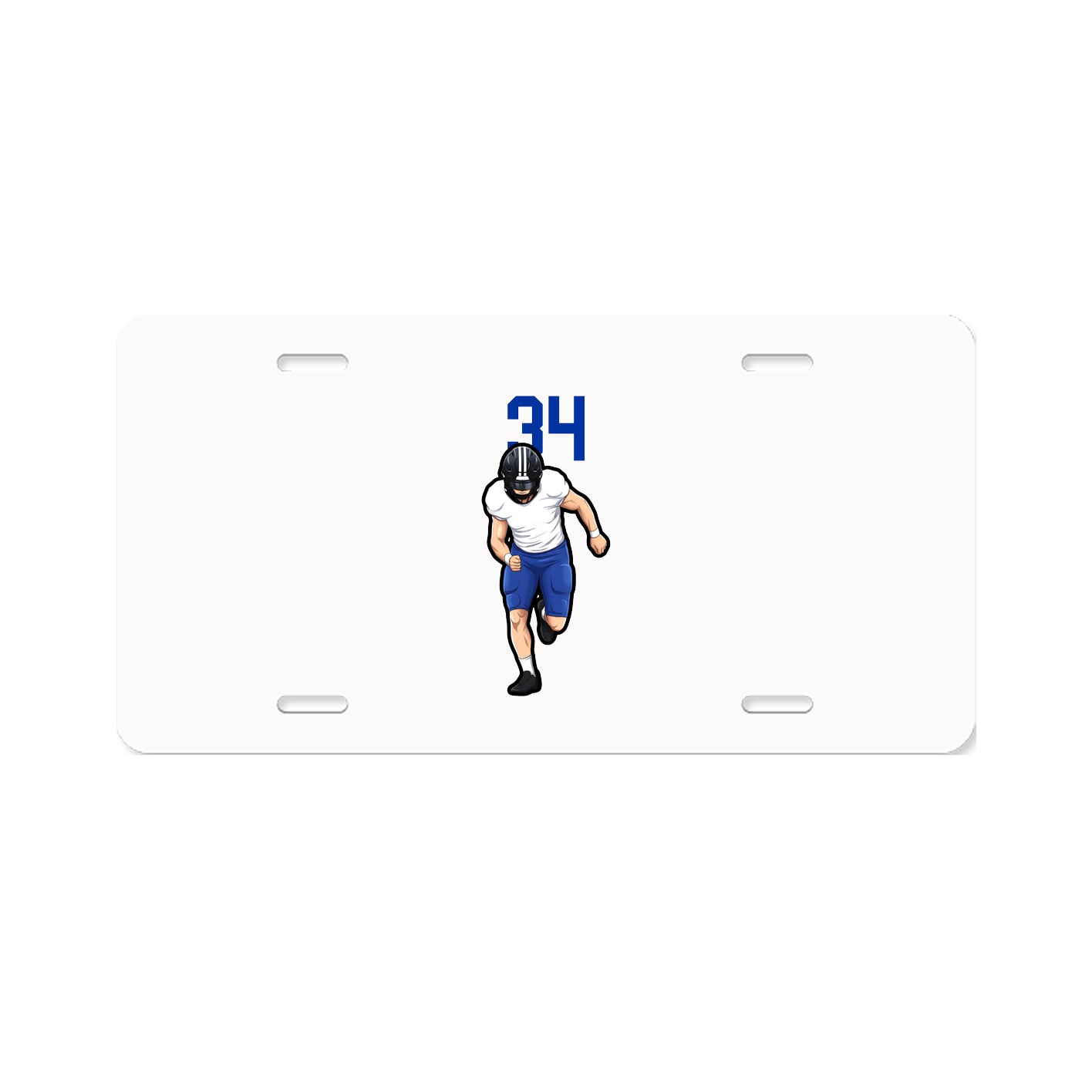 License Plate — Number Top in Classic