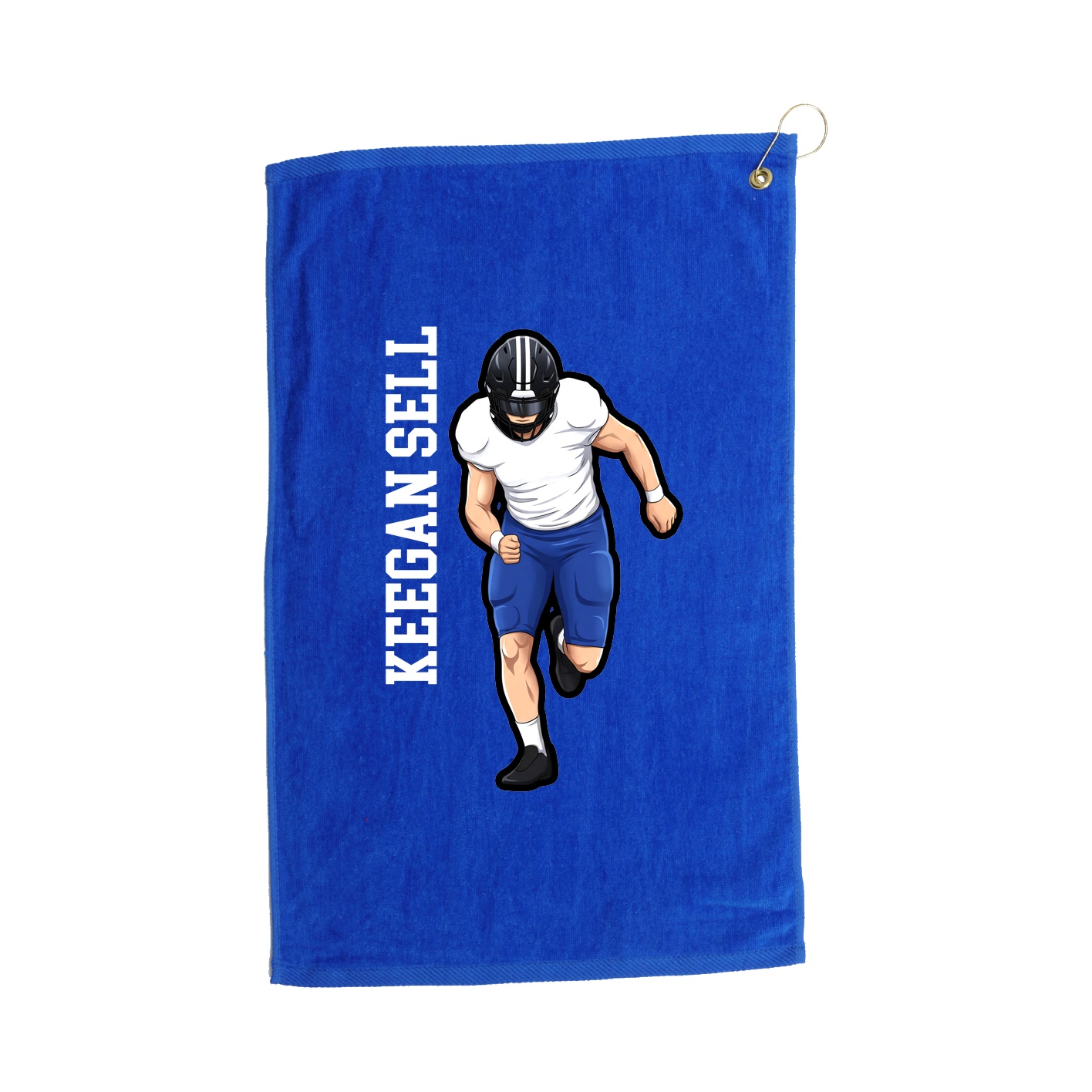 Golf Towel — Name Vertical in Royal