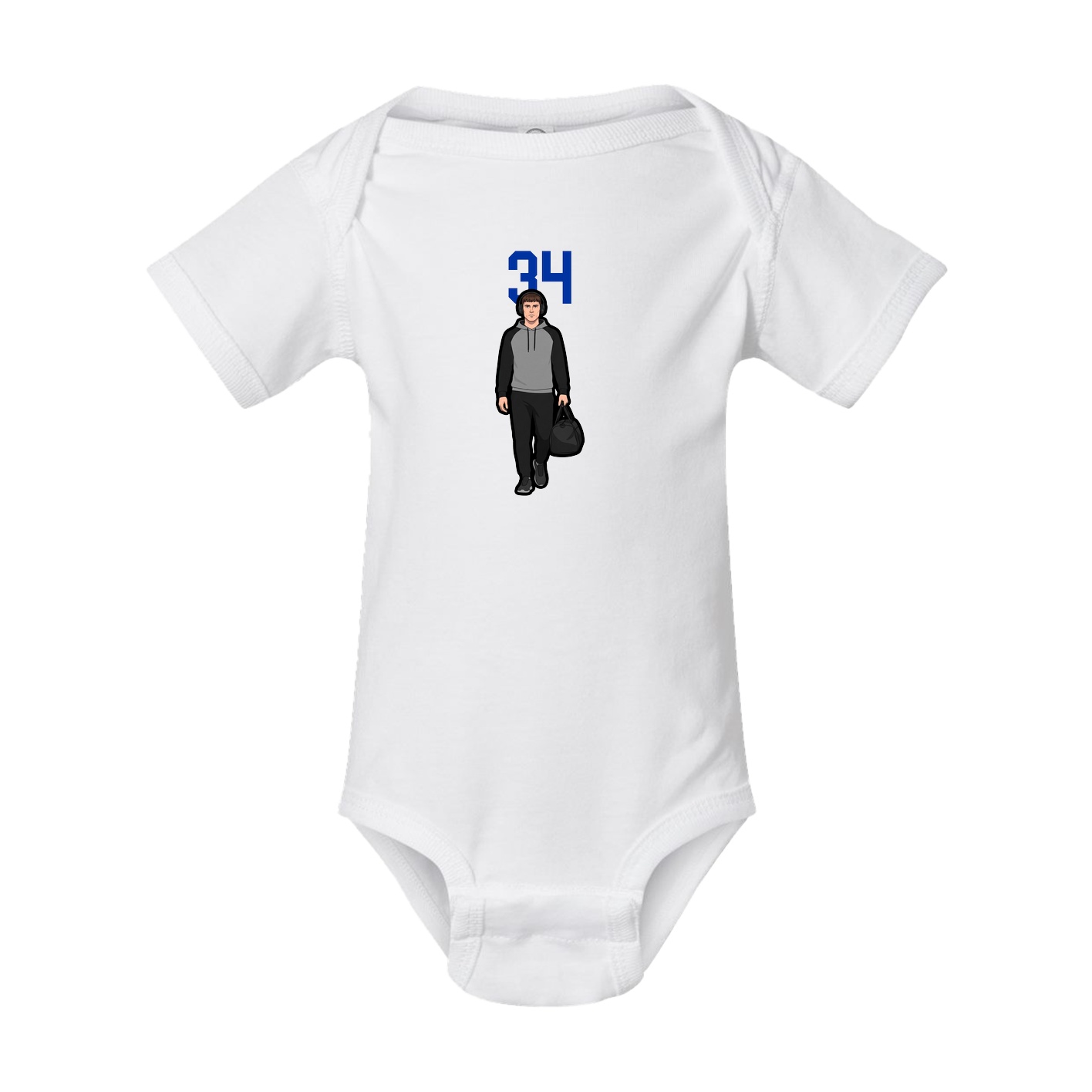 Baby Onesie — Number Top in White