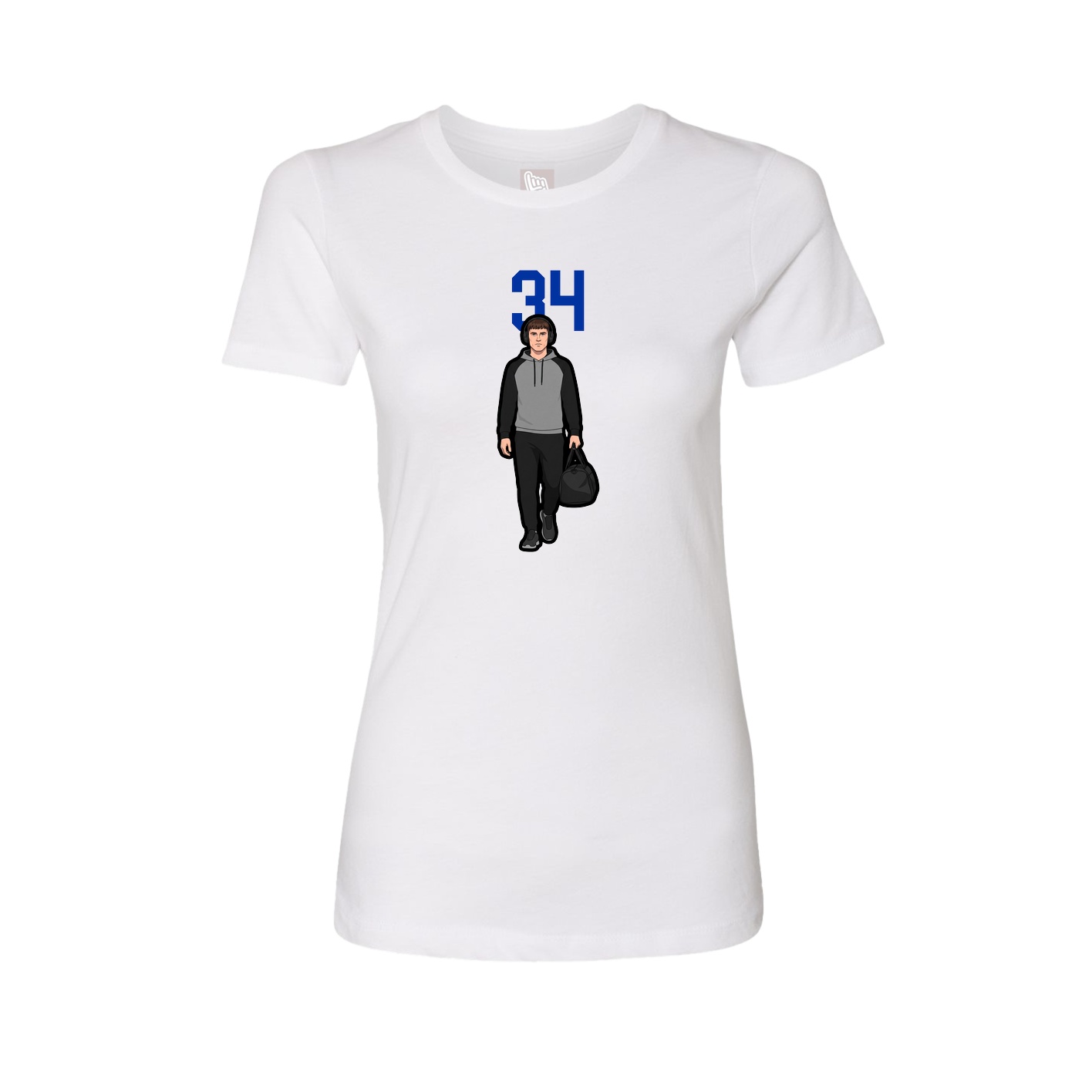 Fitted Women's Tee — Number Top in White