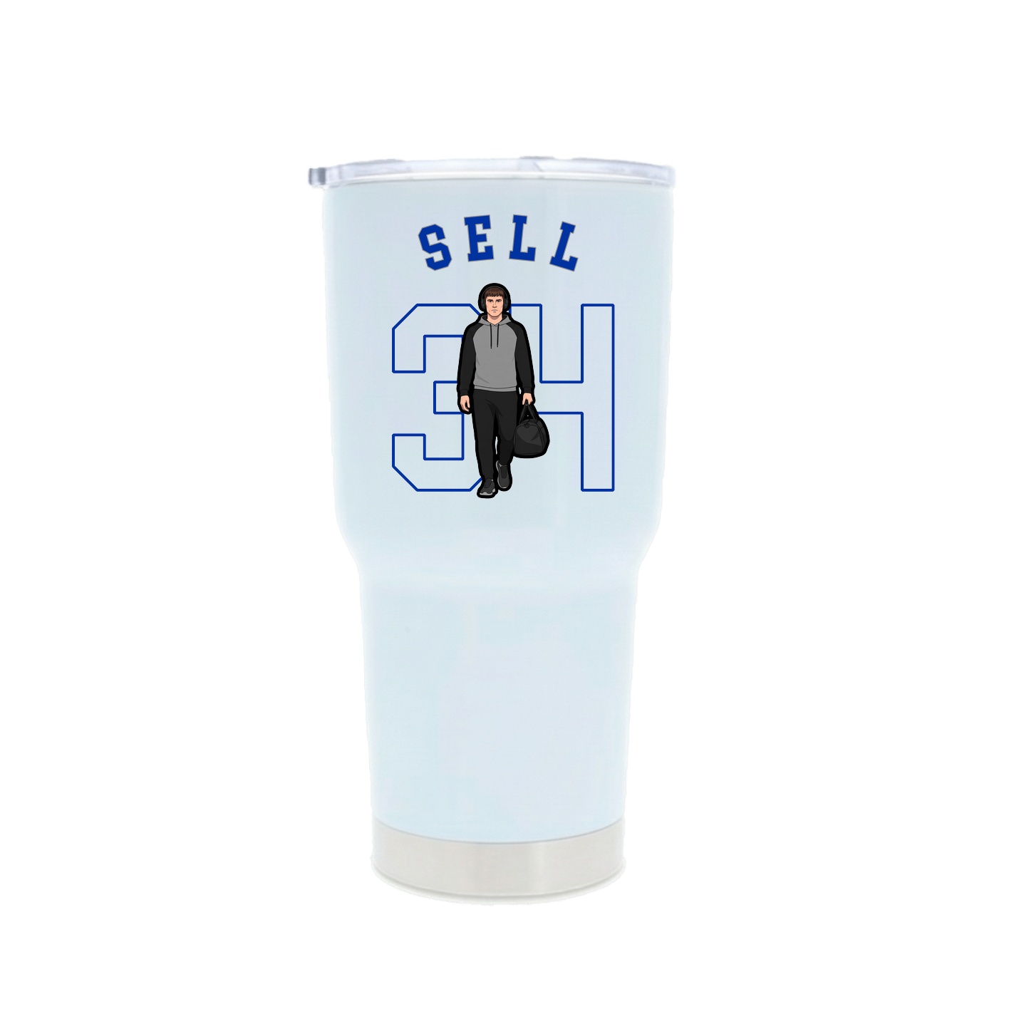 30oz Stainless Steel Tumbler — Shirsey Arch in White
