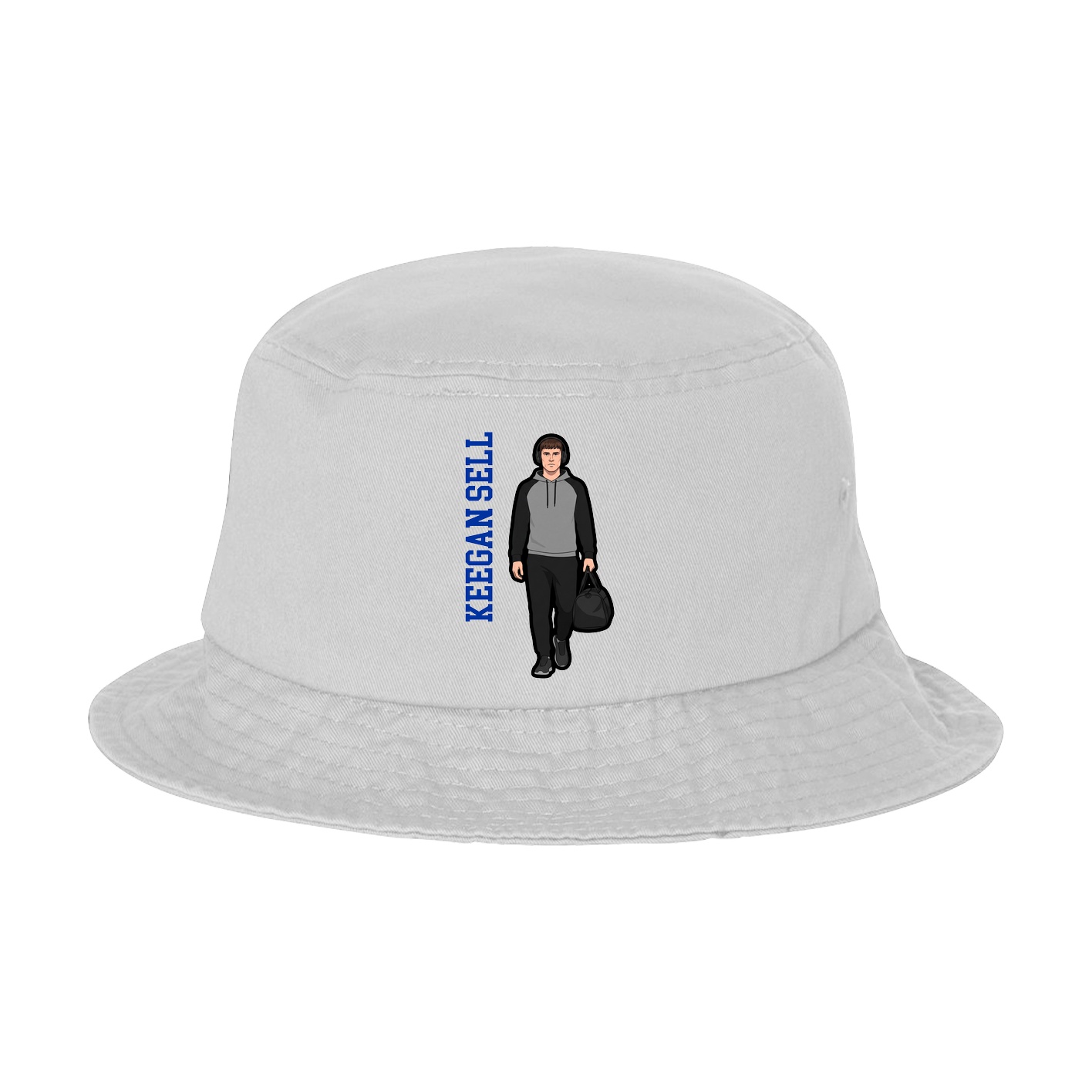 Bucket Cap — Name Vertical in White